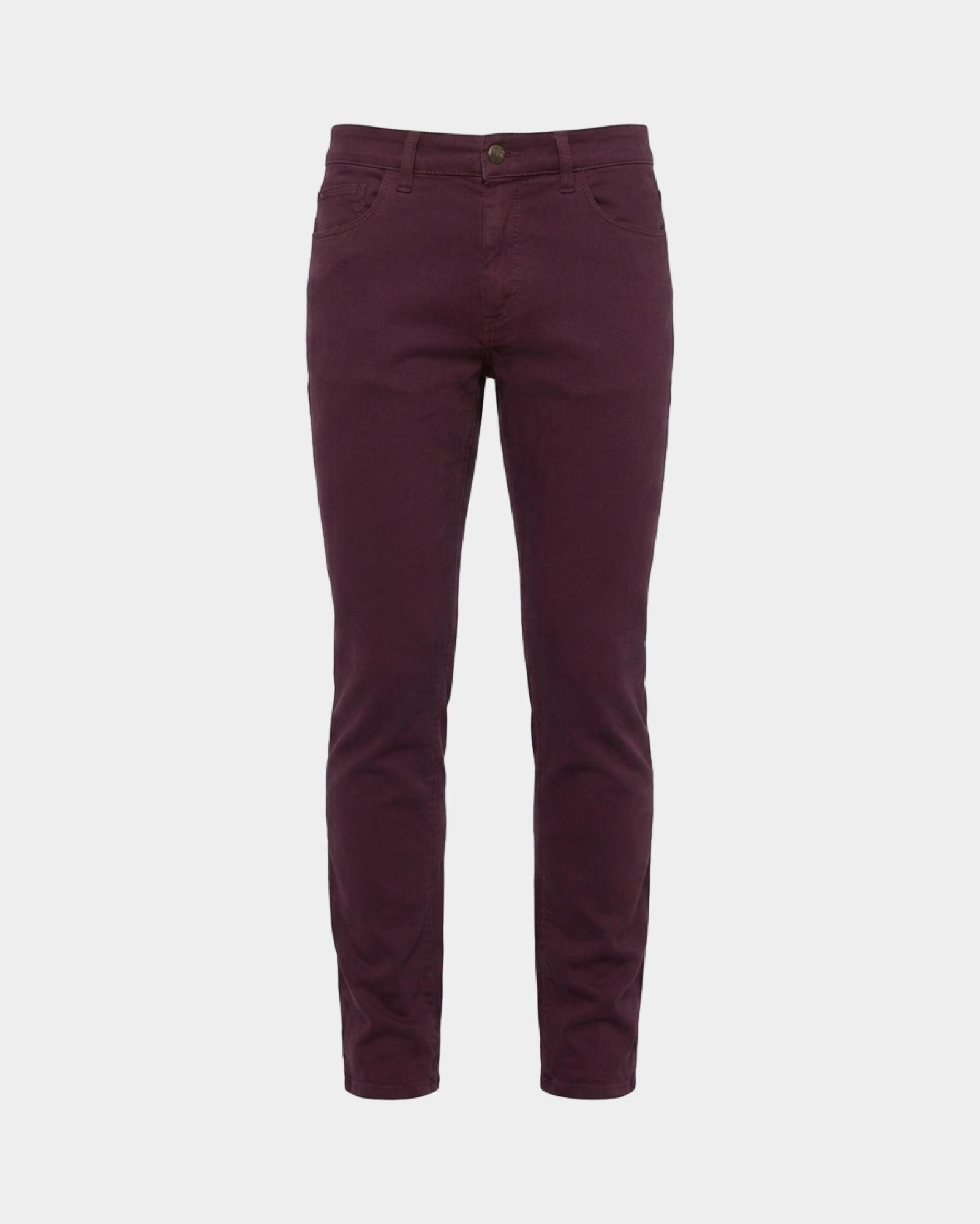 Men&rsquo;s slim-fit gray stretch cotton 5-pocket jeans Made in Italy, DARK PURPLE, large