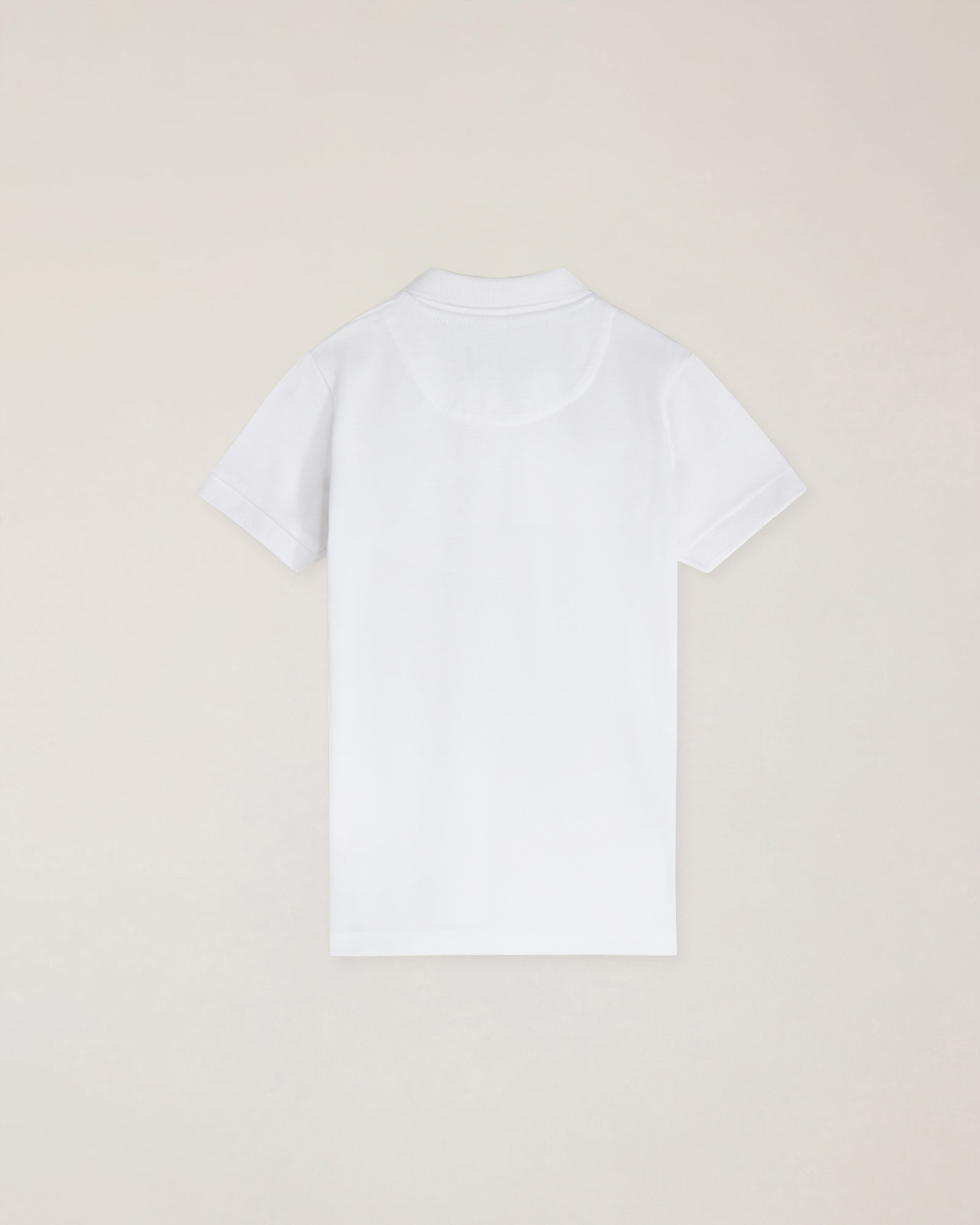 Polo piquet con ricamo logo, Bianco, large