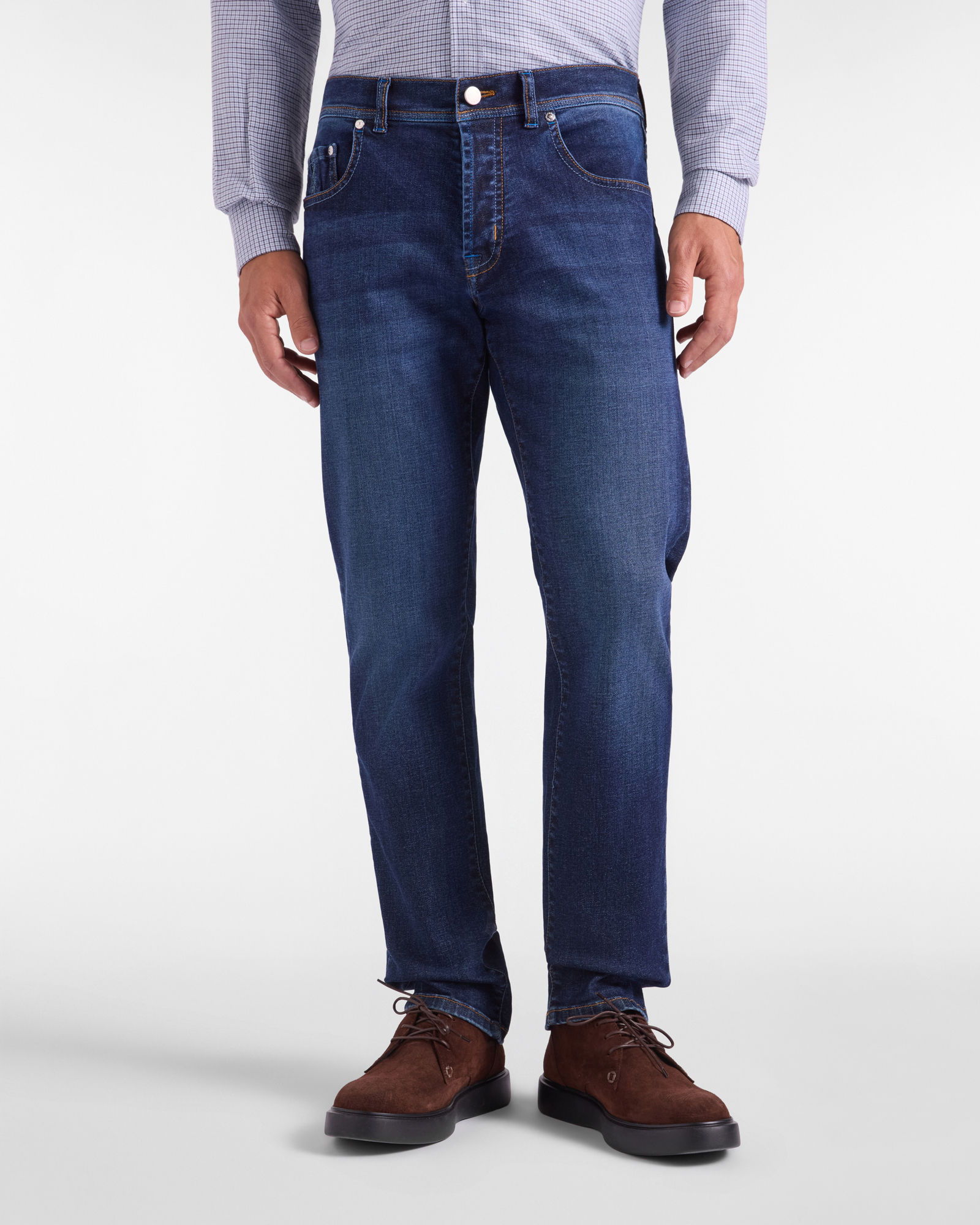 Herren-5-Pocket-Jeans in schmaler Passform, Denimblau