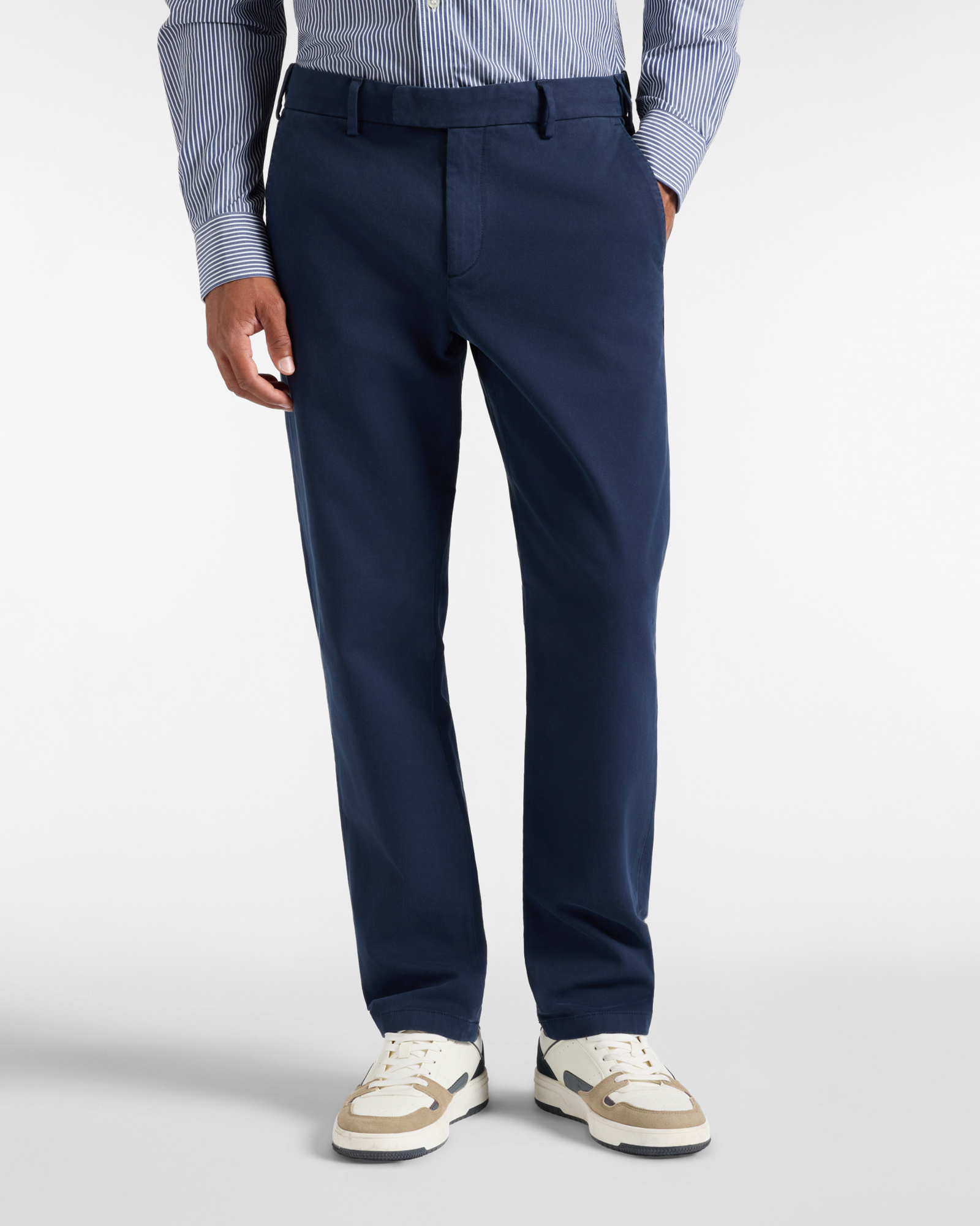 Herren-Jogginghose aus blauer Stretch-Baumwolle