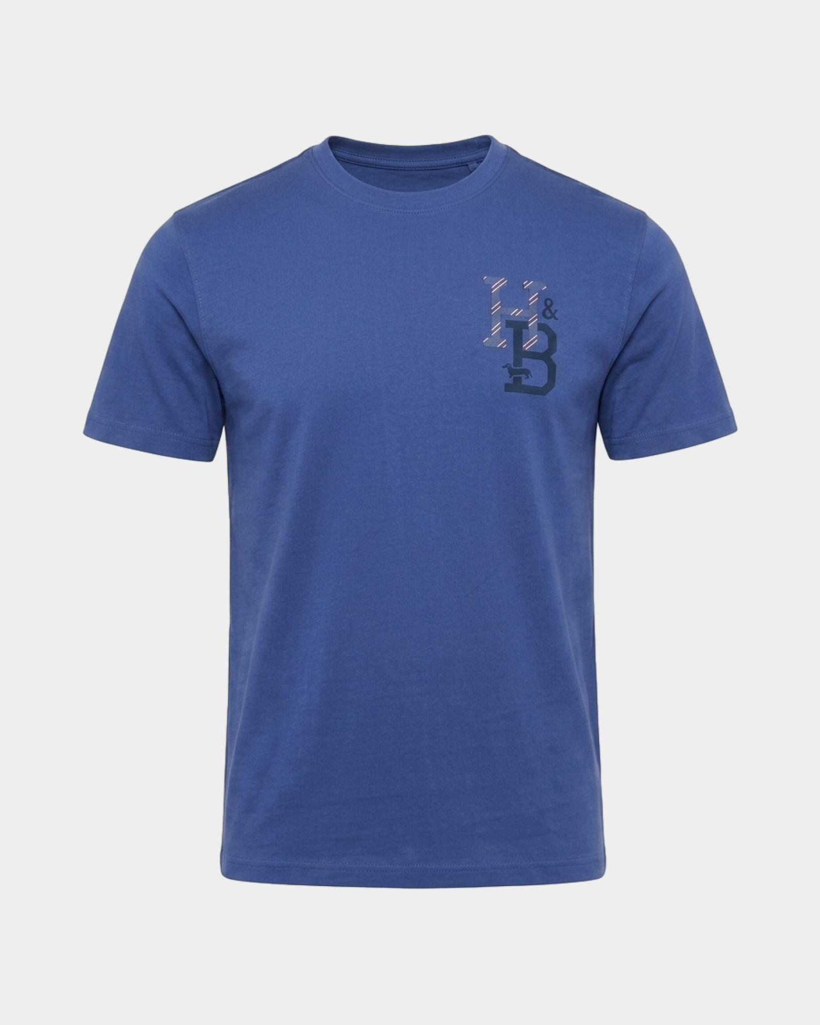 Men's regular-fit T-shirt in 100% pure cotton, SPORT BLUE, large