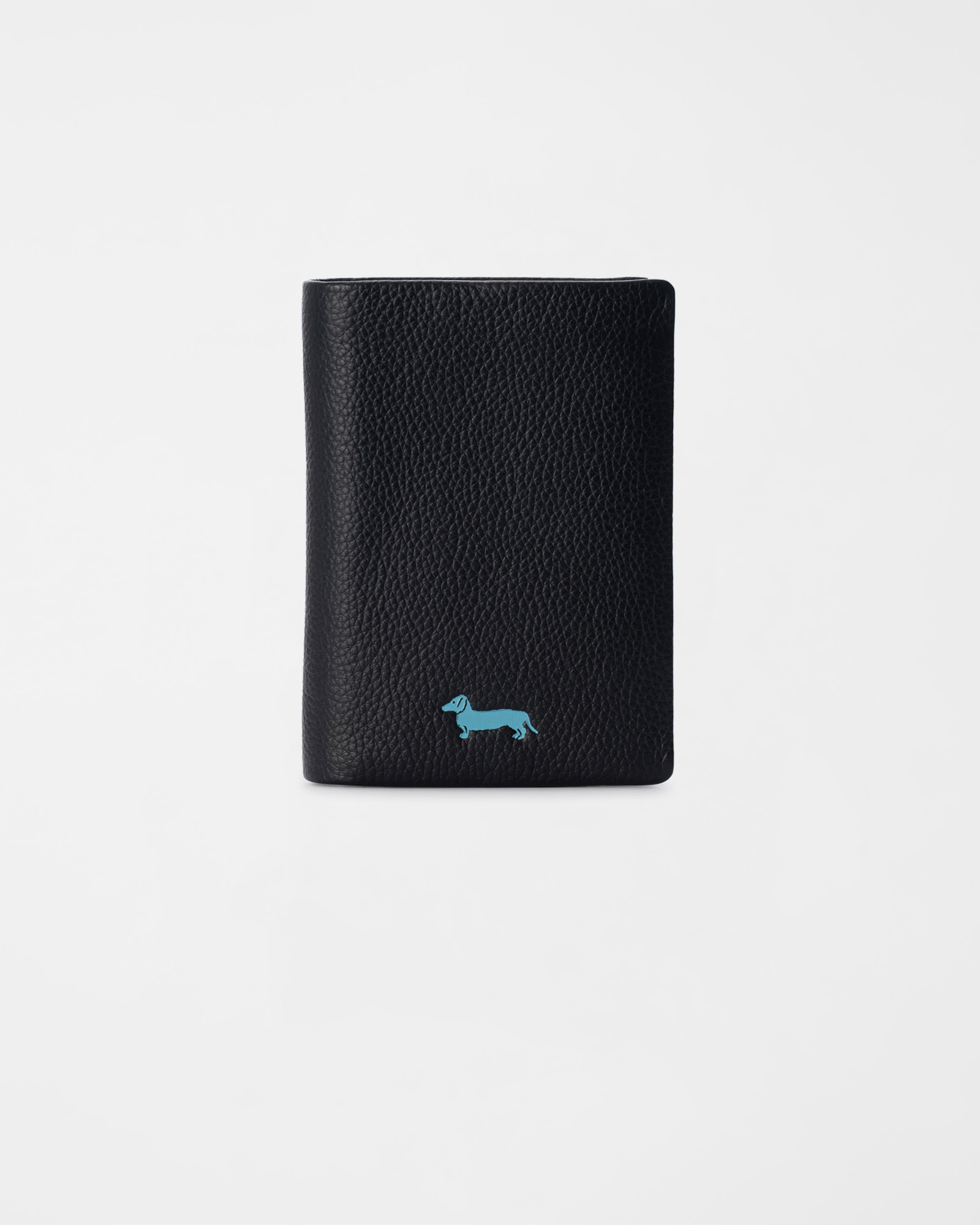 Men&rsquo;s Vertical Wallet in Navy Blue Genuine Leather