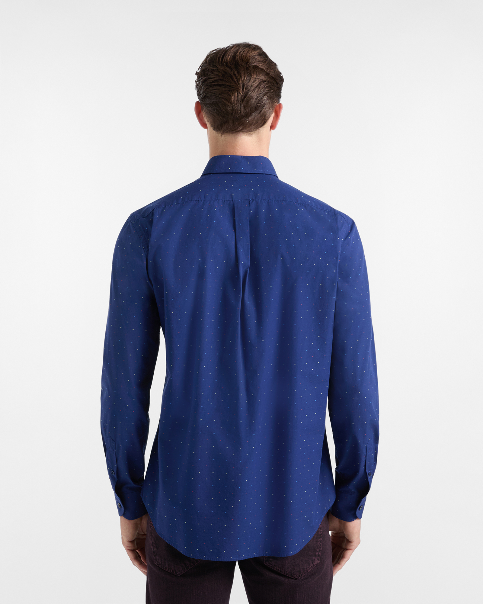 Camicia Uomo popeline fil coup&eacute; Regular Fit, BLU NAVY, large