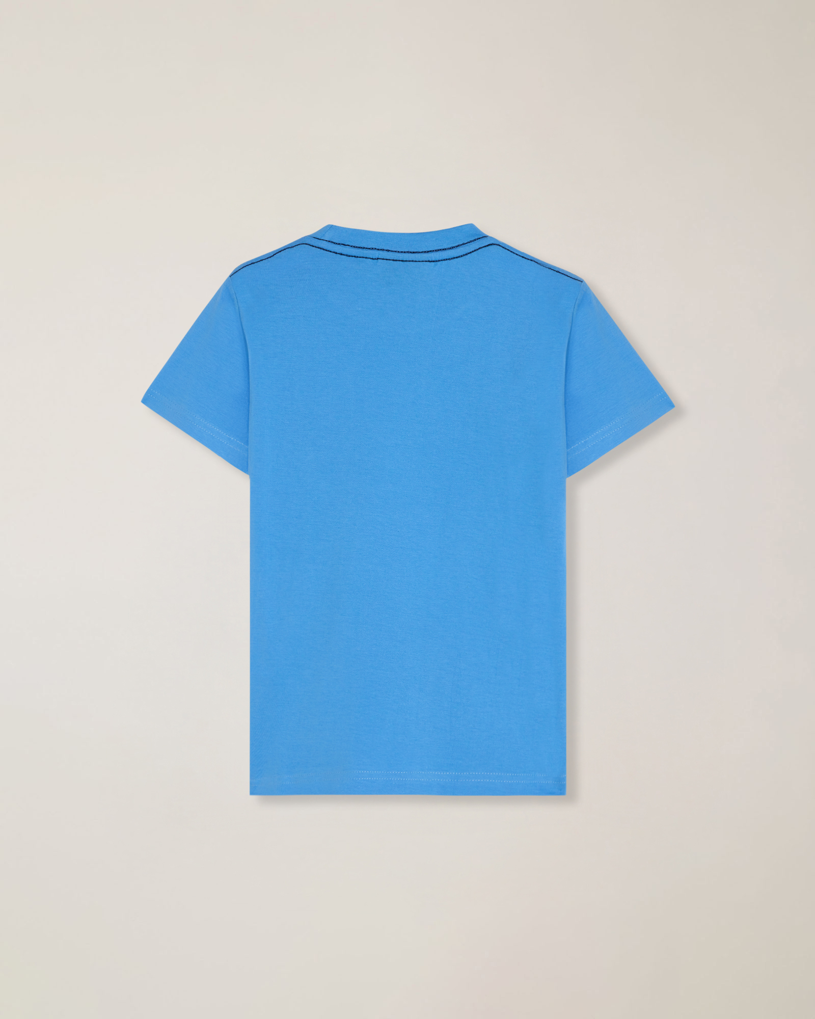 Jersey T‑shirt with tone-on-tone logo print, Light Blue, large