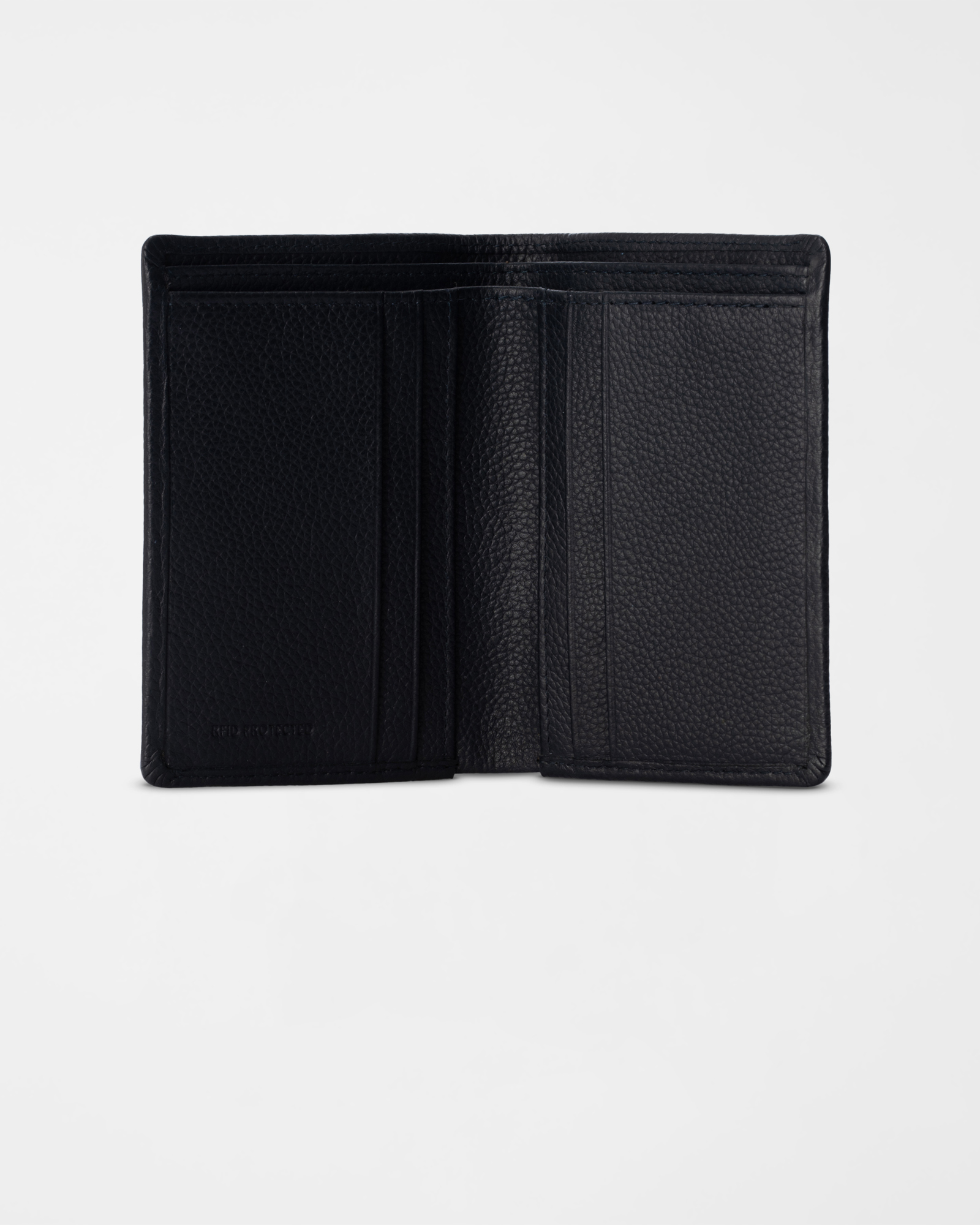 Men&rsquo;s Vertical Wallet in Genuine Leather, NAVY BLUE, large