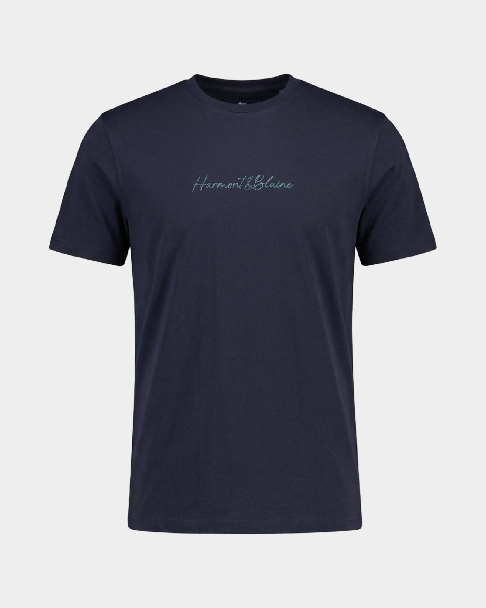 Men's regular-fit T-shirt in 100% pure cotton, NAVY BLUE, large