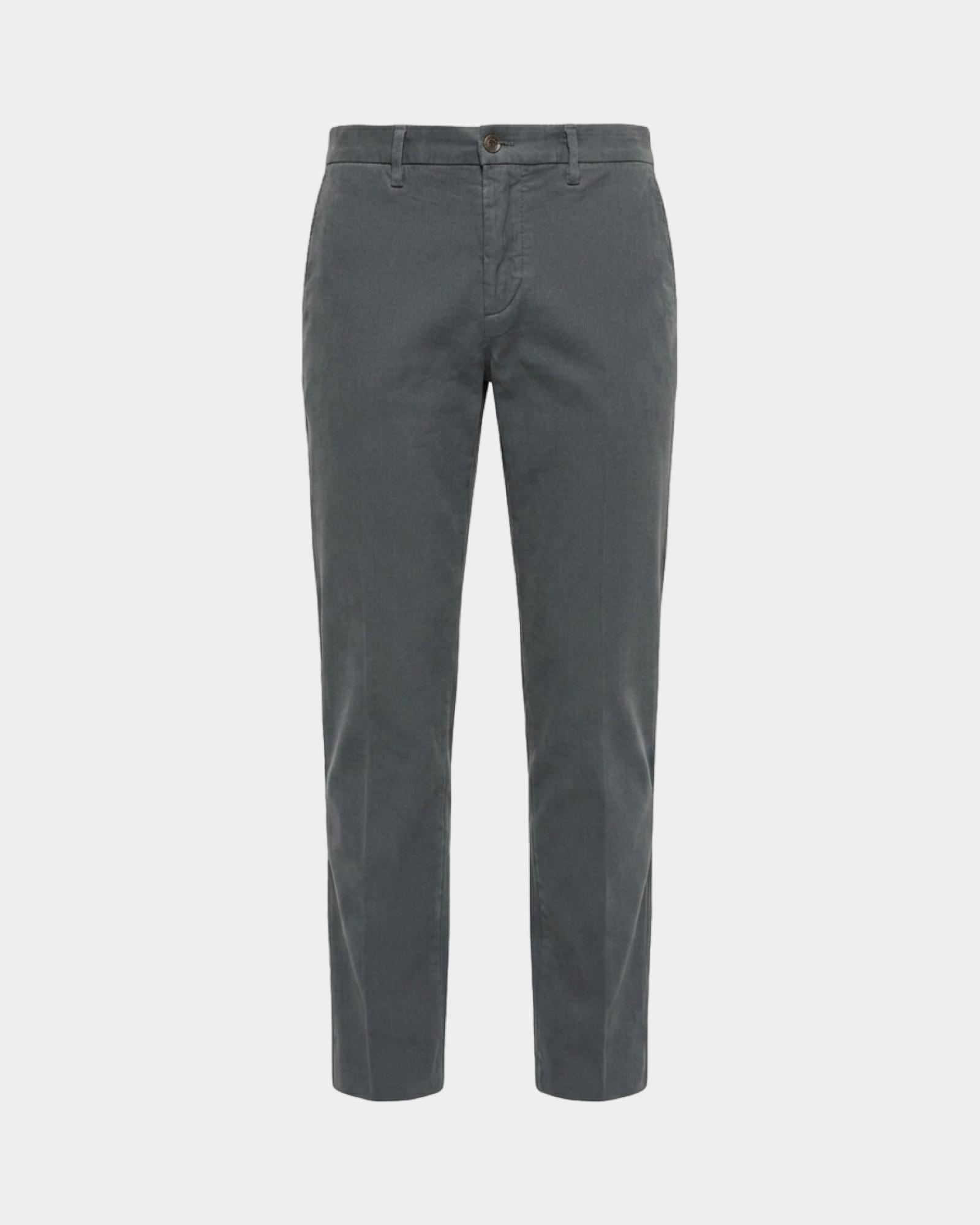 Herren-Chinohose aus Stretch-Baumwolle mit regul&auml;rer Passform, GRAU, large