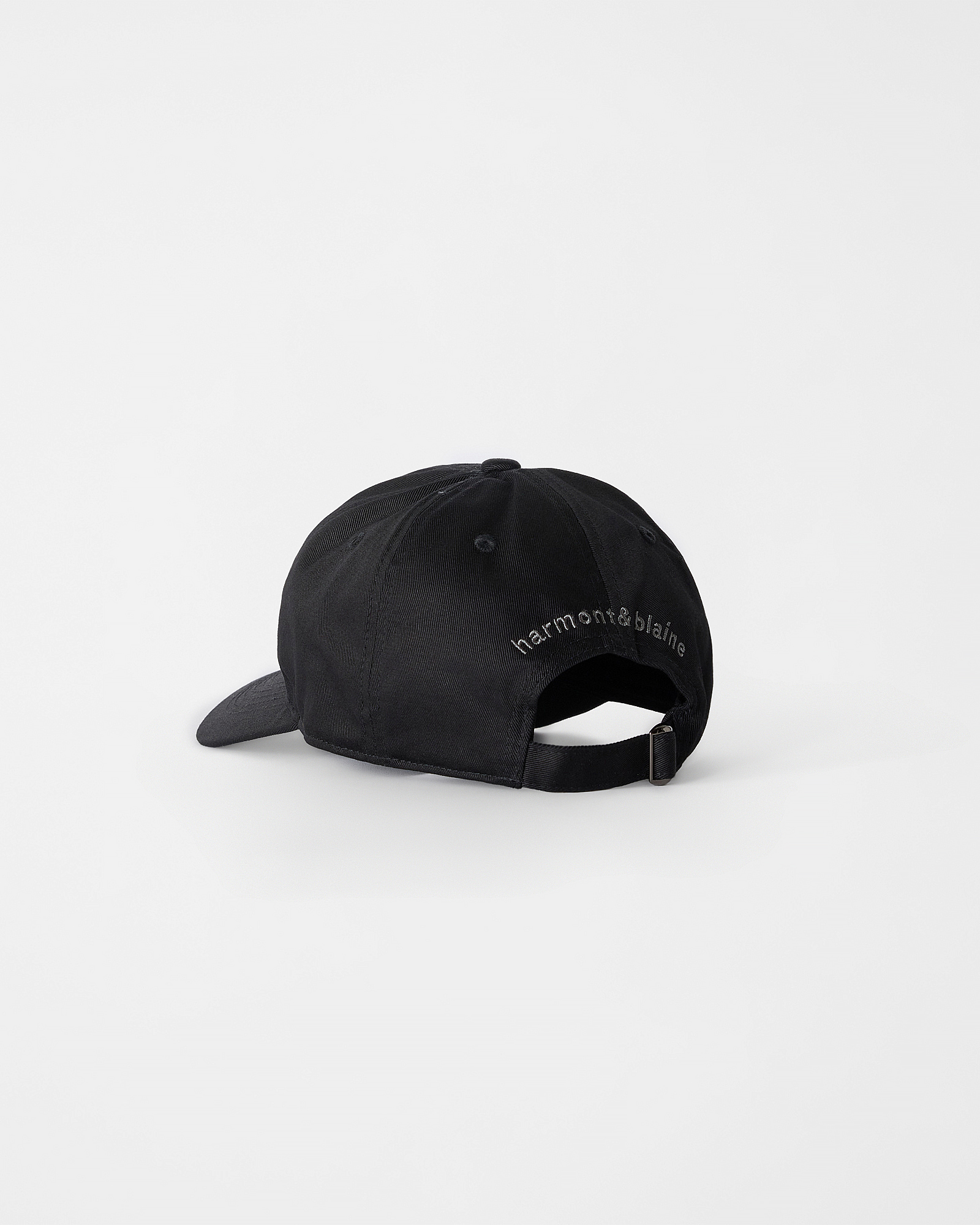 Cappello baseball da uomo in twill di cotone con bassotto ricamato, NERO, large