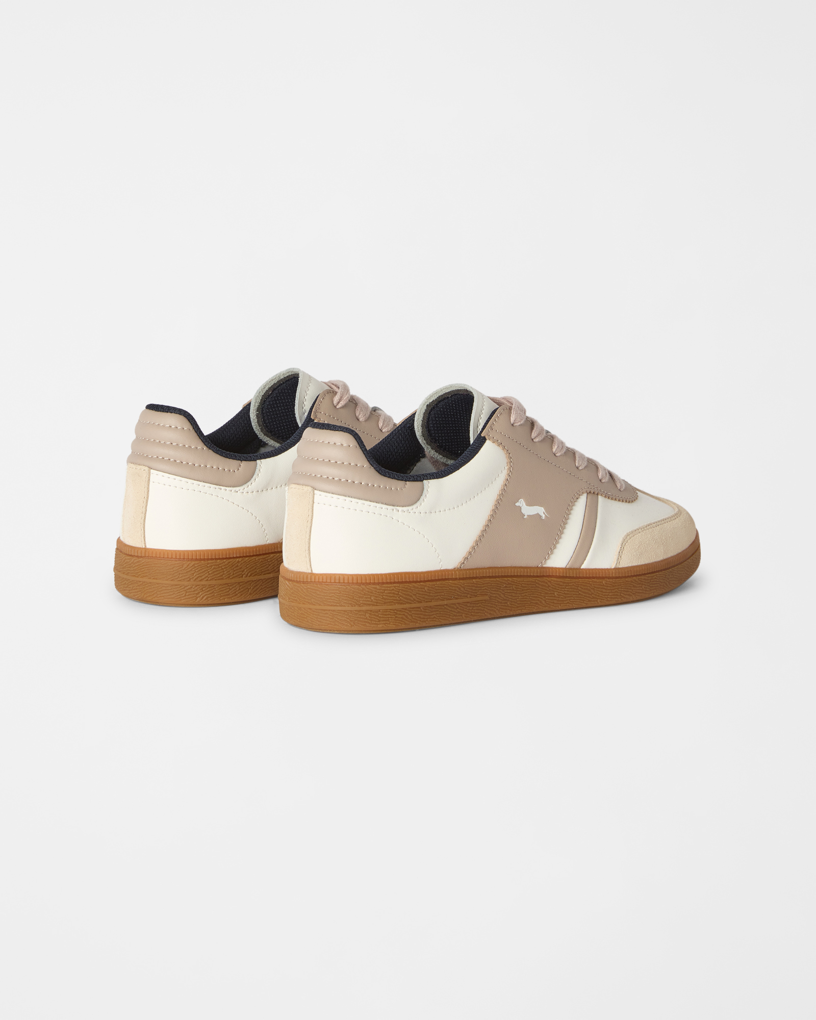 Sneaker Court Vintage da donna in vera Pelle, TAUPE, large