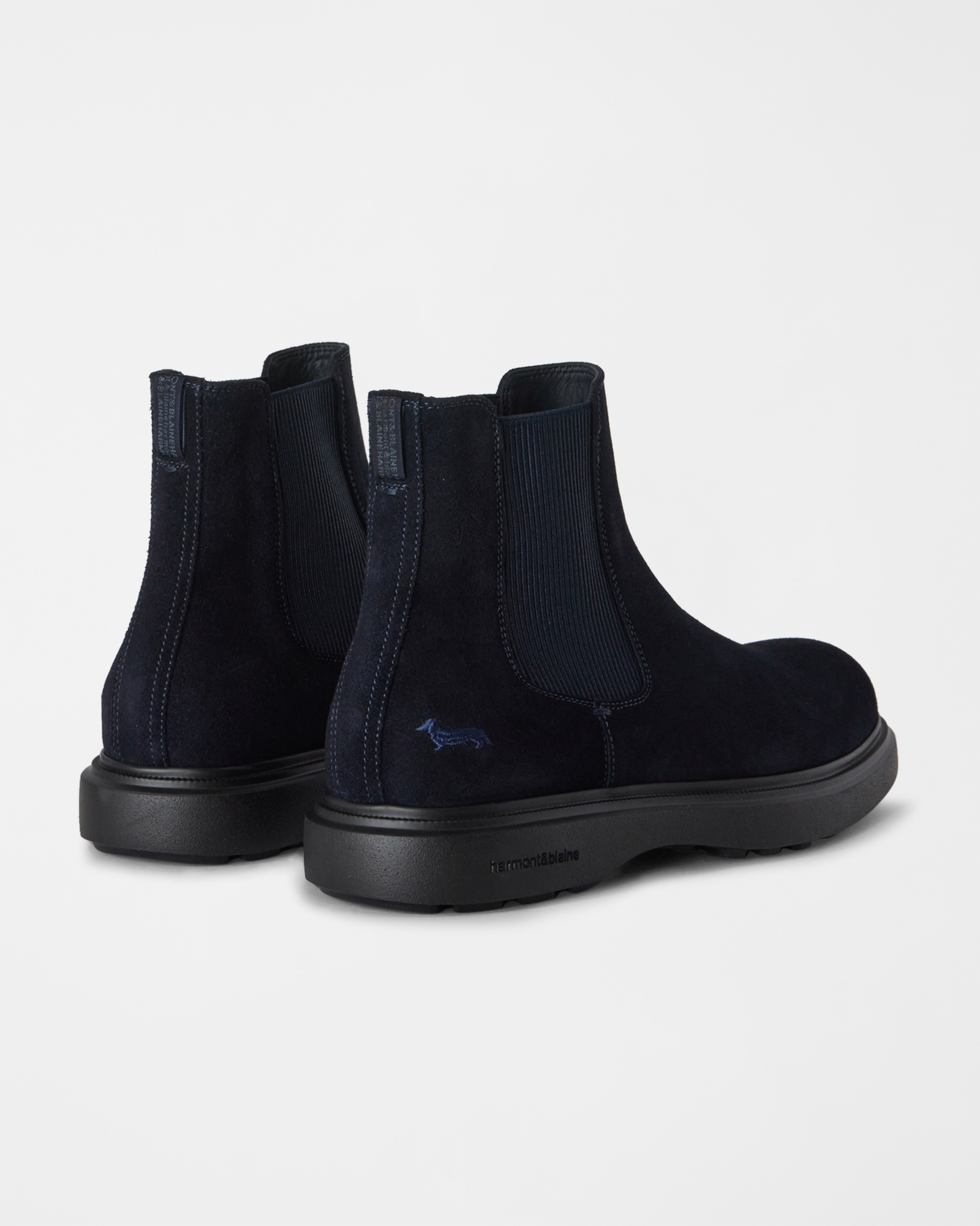 Bottines Chelsea homme en daim, BLEU, large