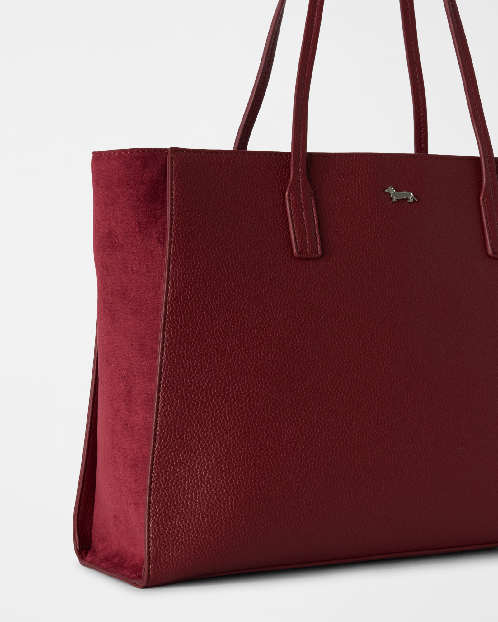 Shopping bag Donna, ROSSO SCURO, large