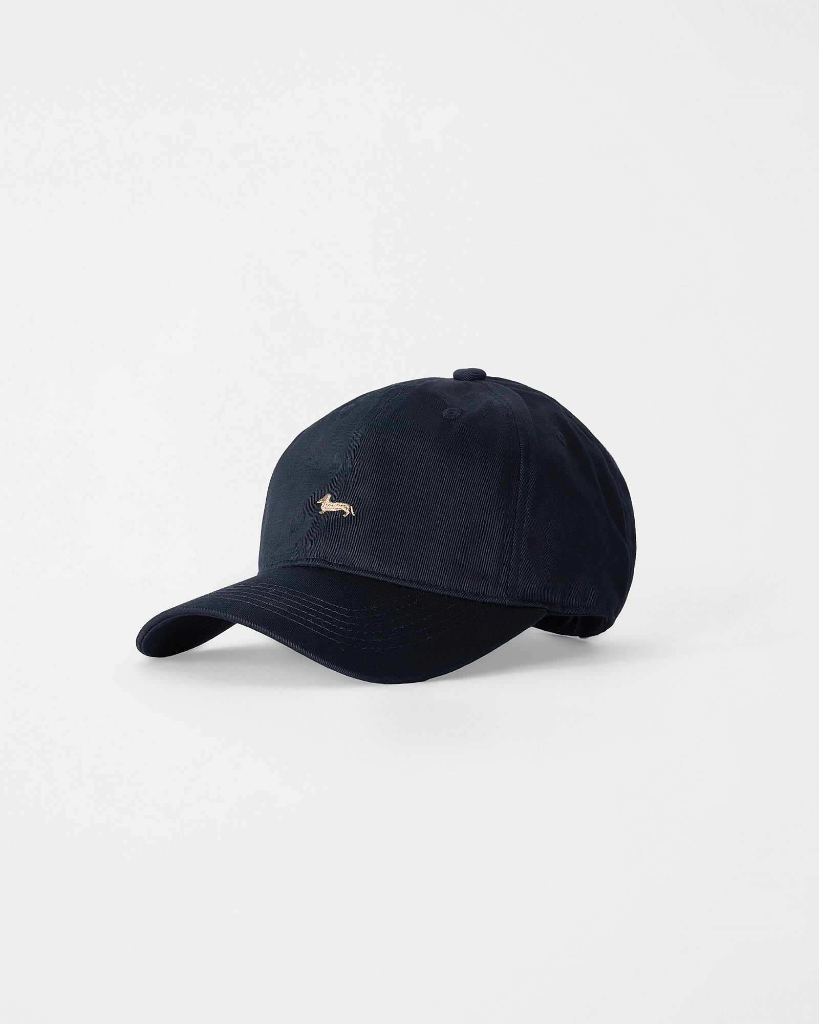 Cappello baseball da uomo in twill di cotone con bassotto ricamato, BLU NAVY, large