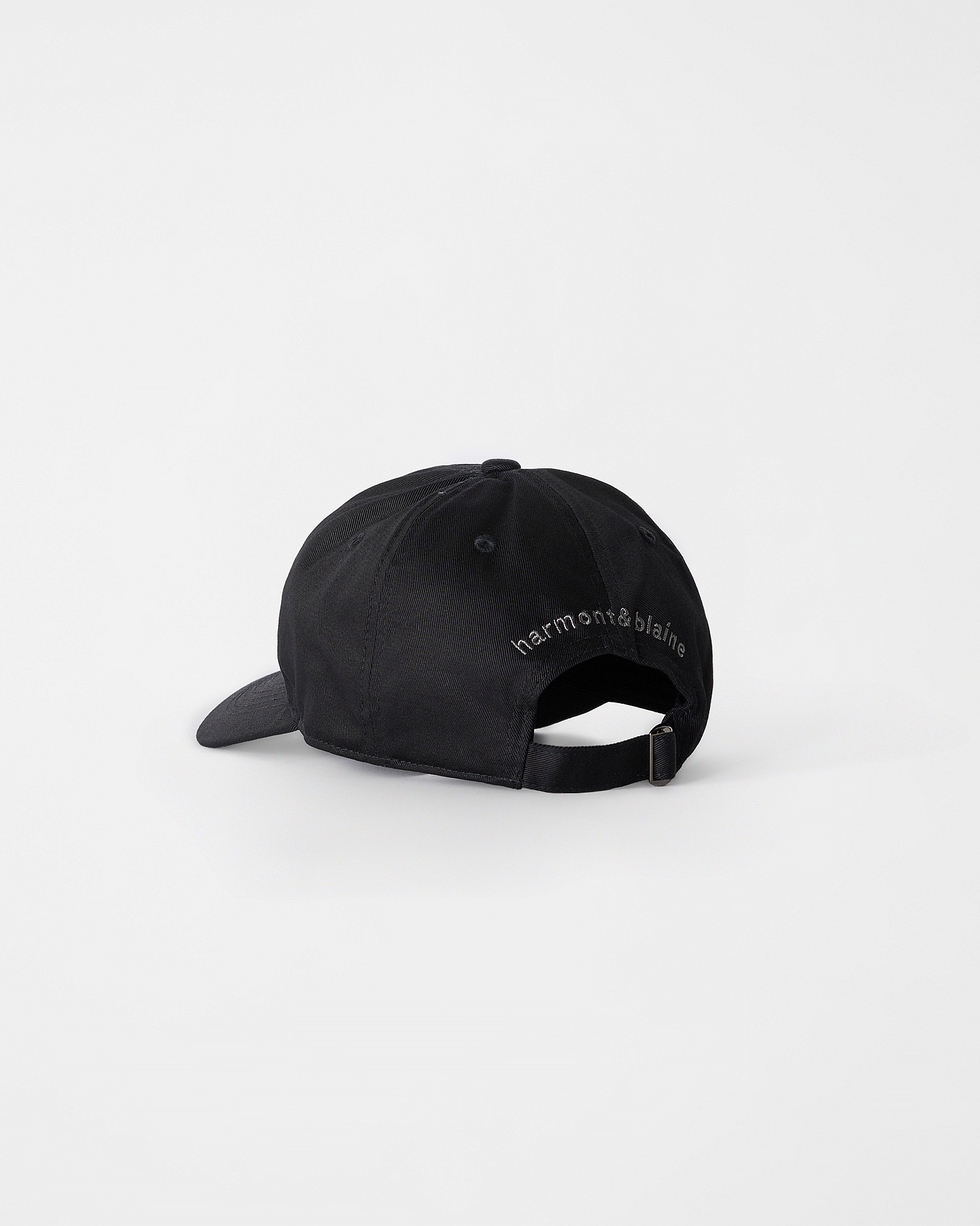 Men's baseball cap in cotton twill with embroidered dachshund, BLACK, large