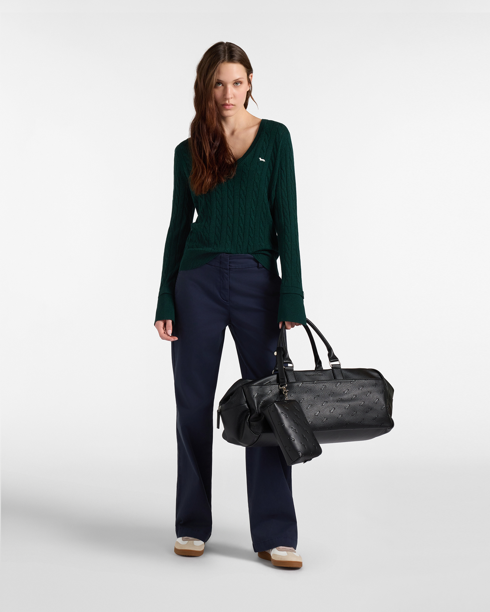 Pantalone Chino Donna in cotone stretch, BLU, large