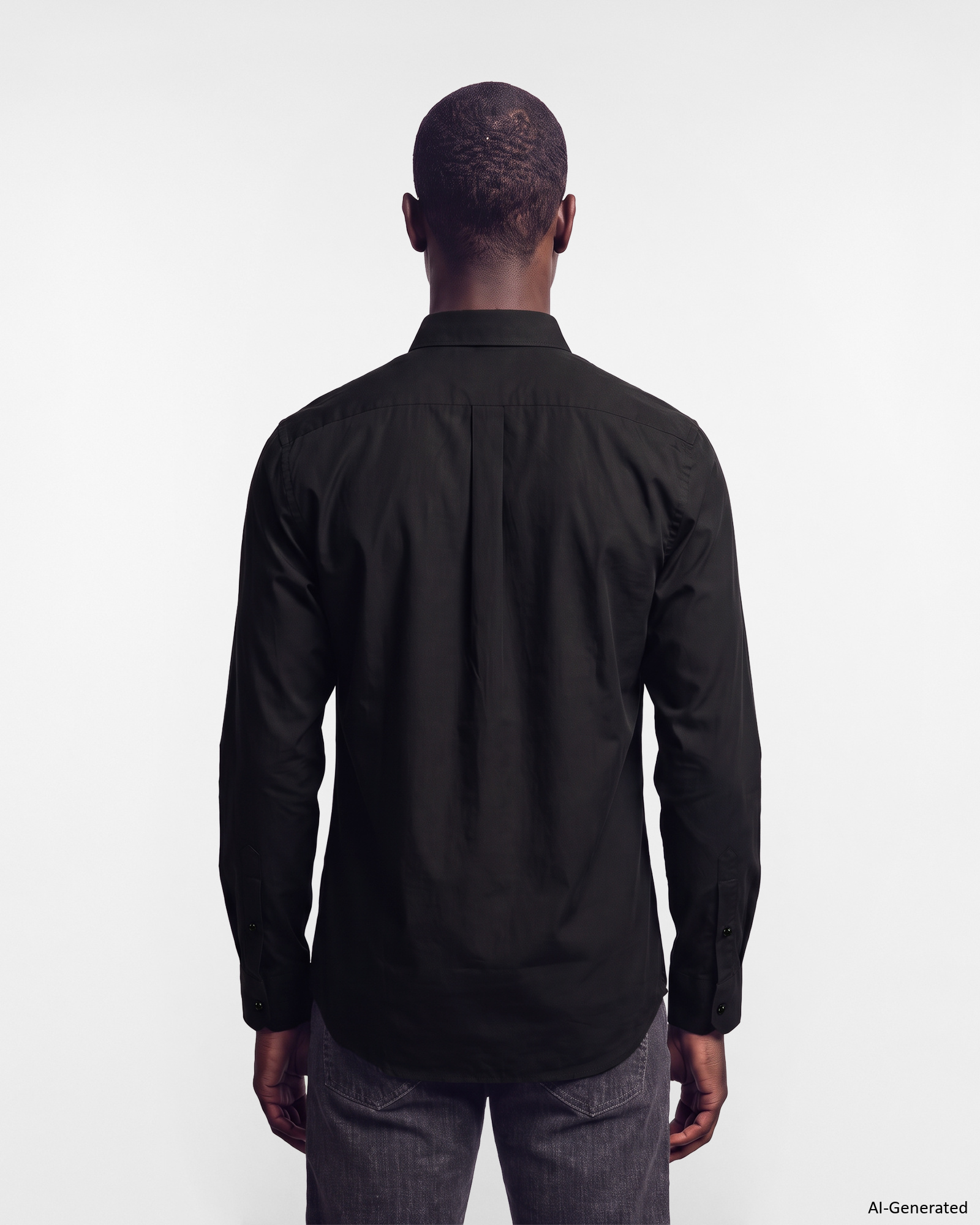 Camicia Uomo popeline Regular Fit, NERO, large