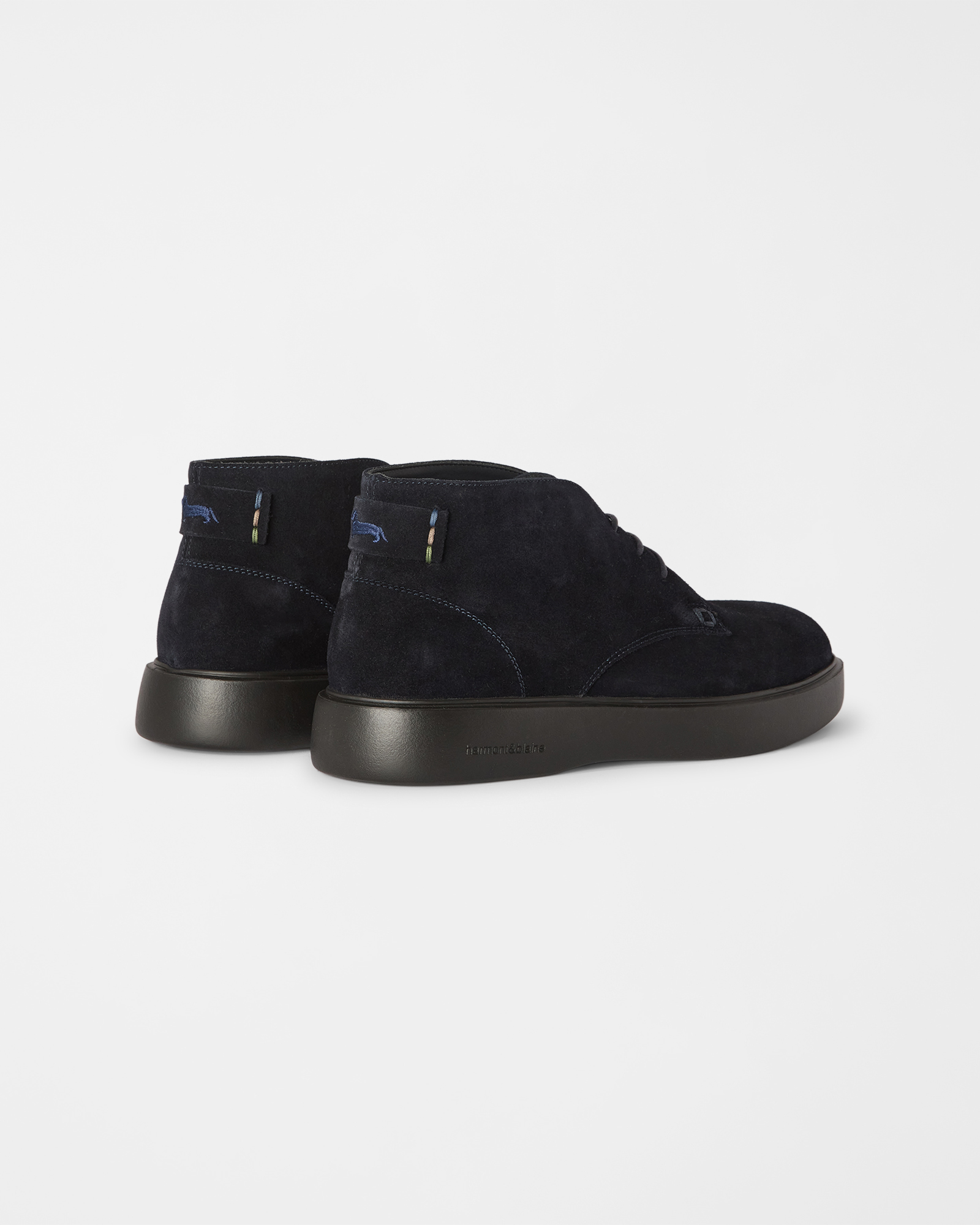 Men's chukka boots in suede, BLUE, large