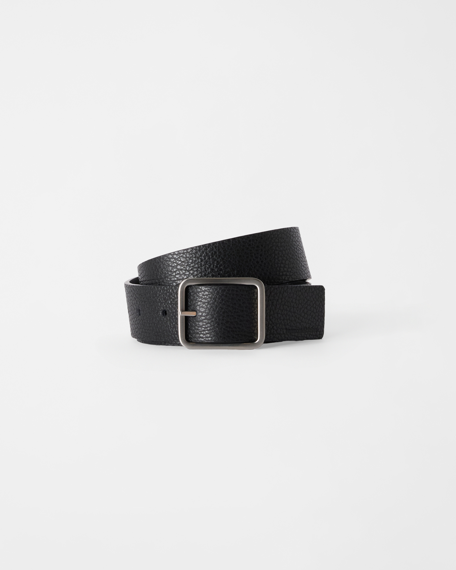 Men's genuine leather belt, BLACK, large