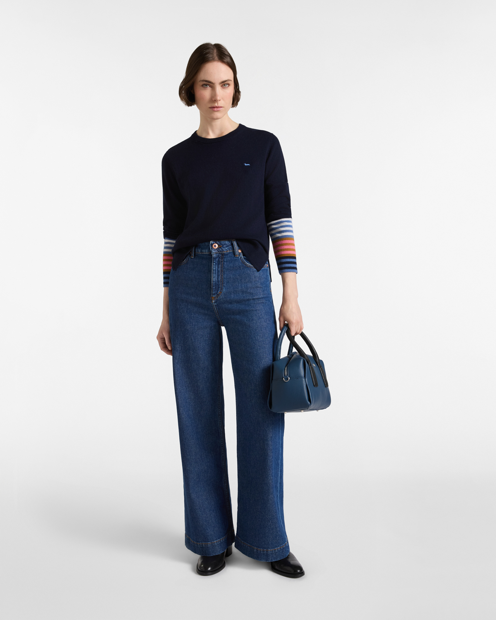 Maglia Donna in misto lana, BLU NAVY, large