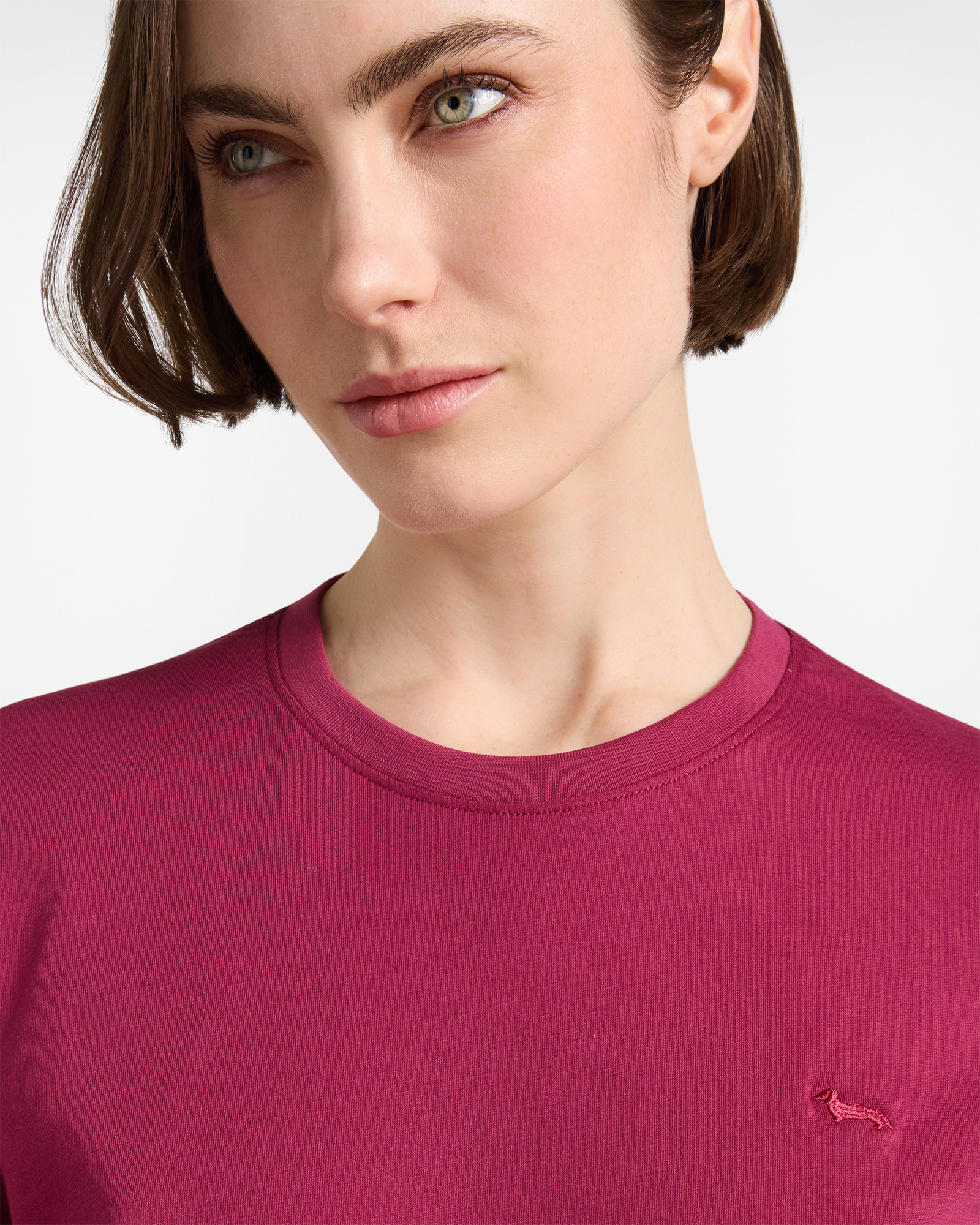 Women's  100% pure cotton round neck T-shirt, INDIAN ROSE, large