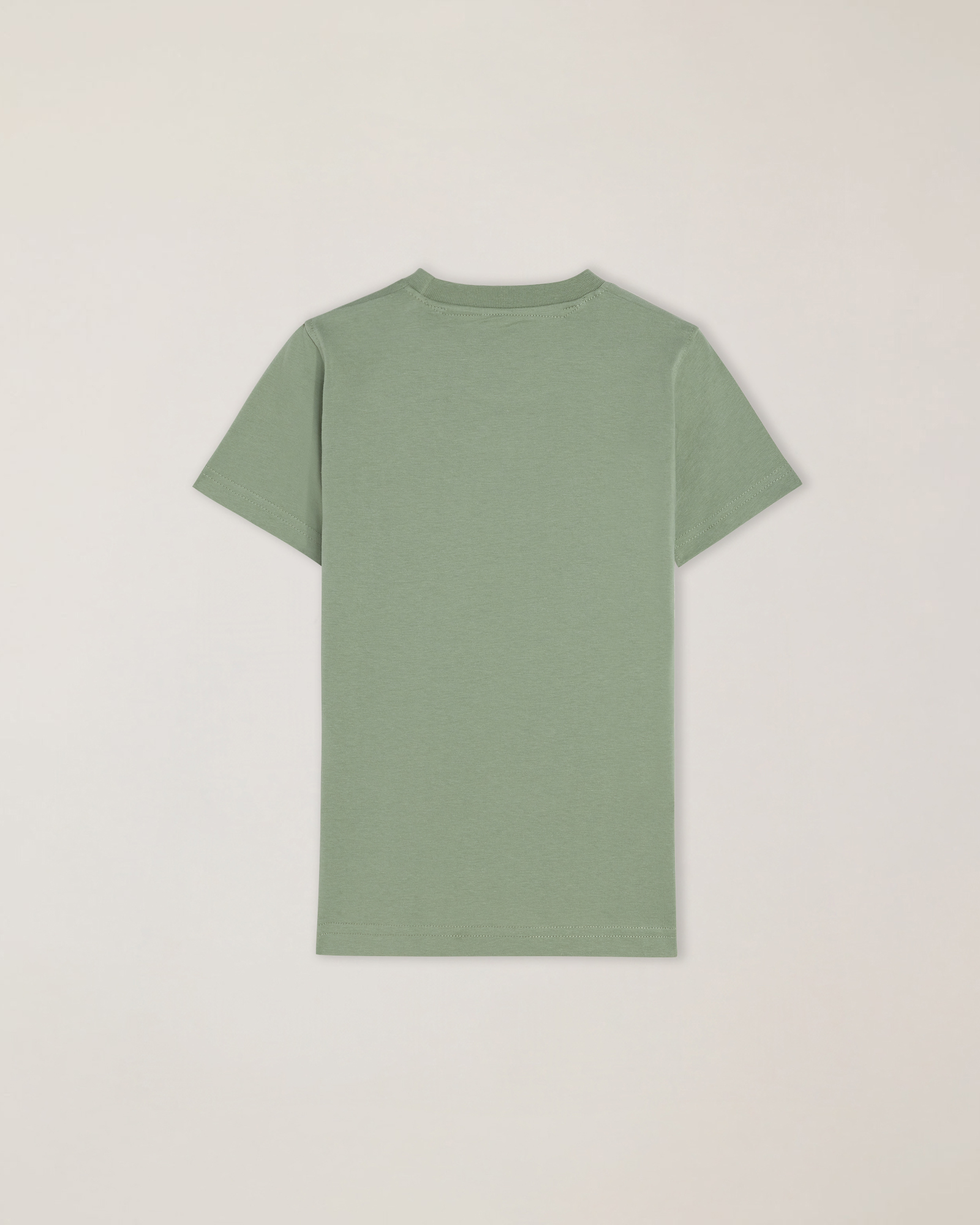 T-shirt jersey mezza manica ricamo logo, Verde Salvia, large