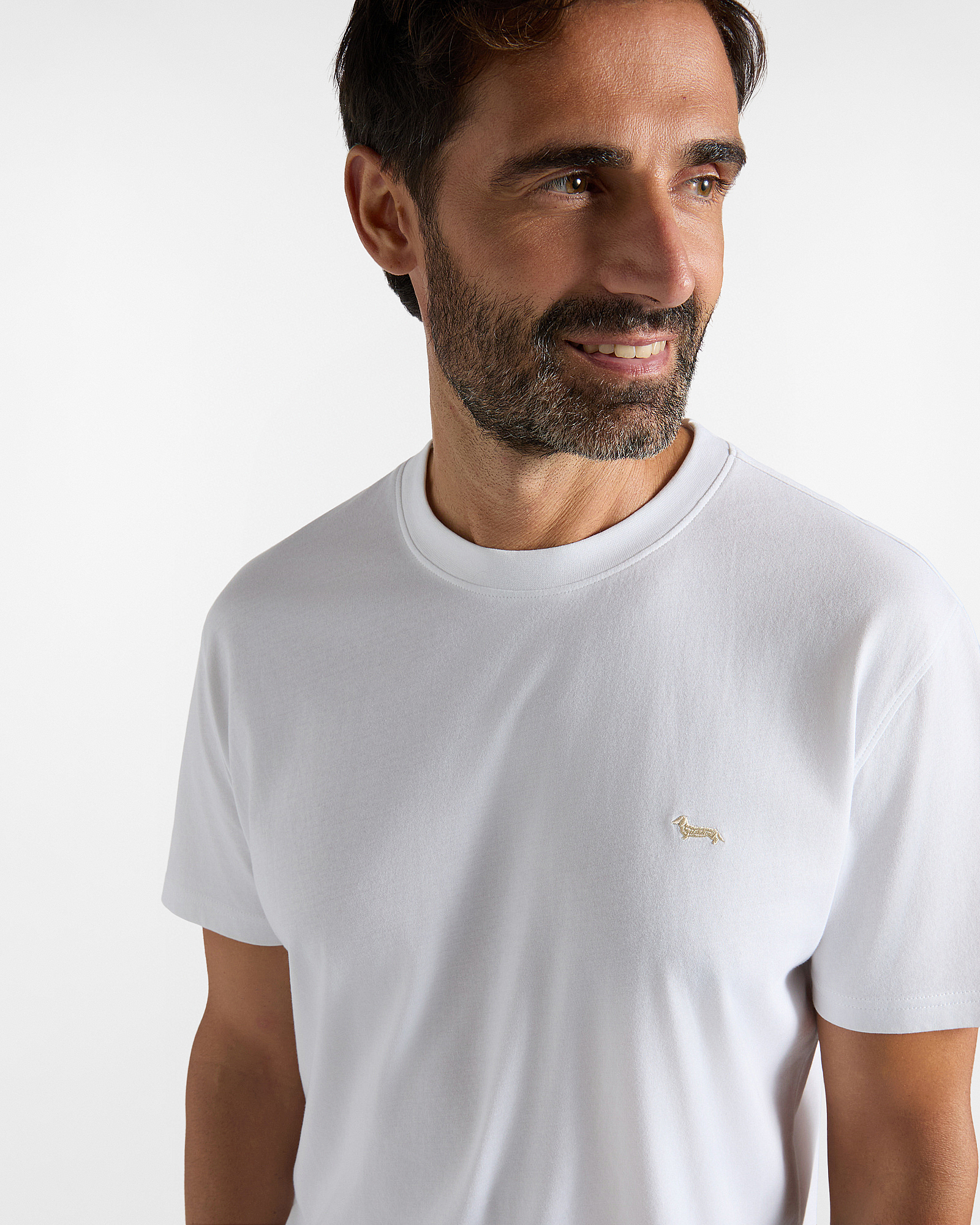 Men's regular-fit T-shirt in 100% pure cotton, WHITE, large