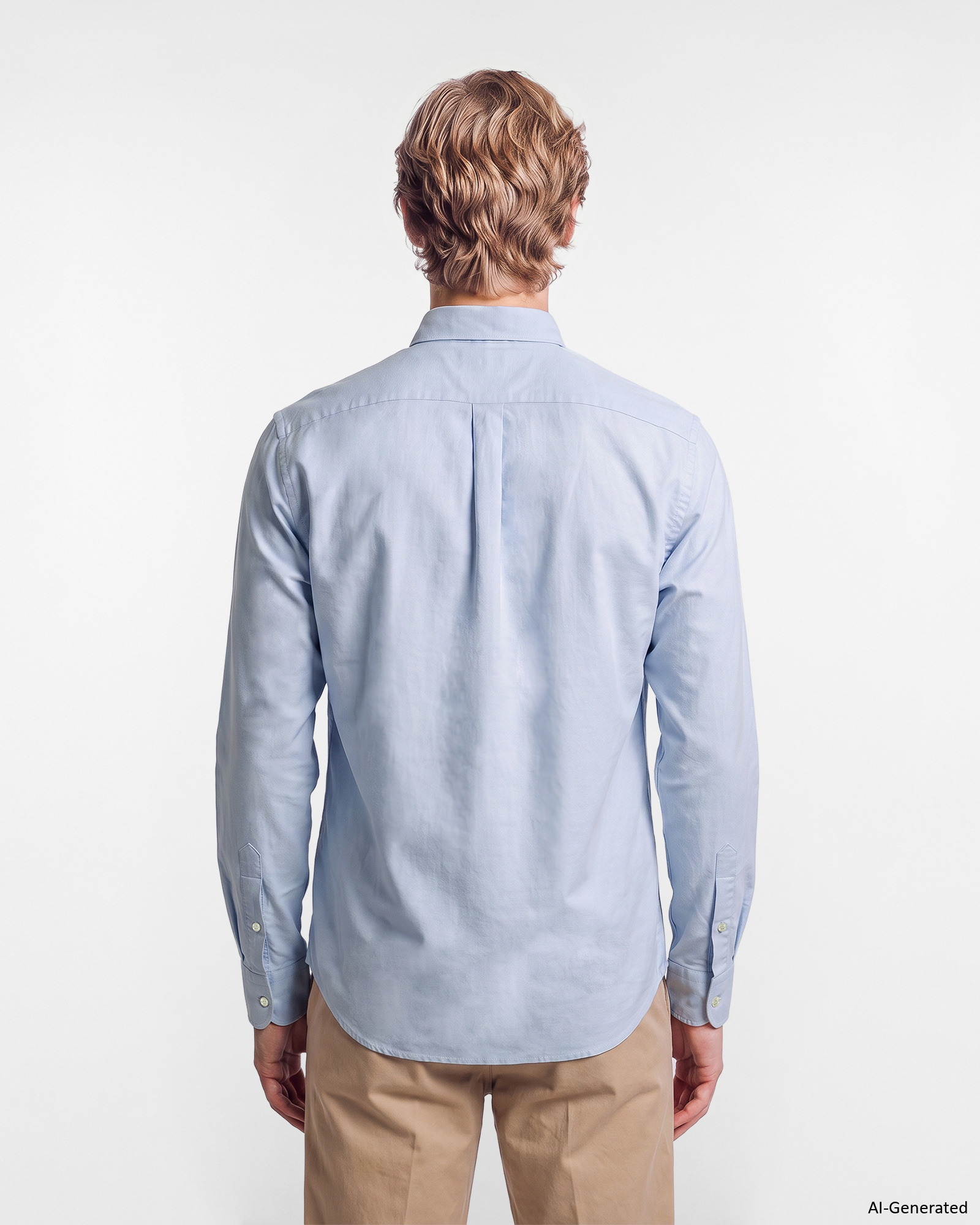 Camicia Uomo Regular Fit in Oxford Tinto Filo, SKY, large