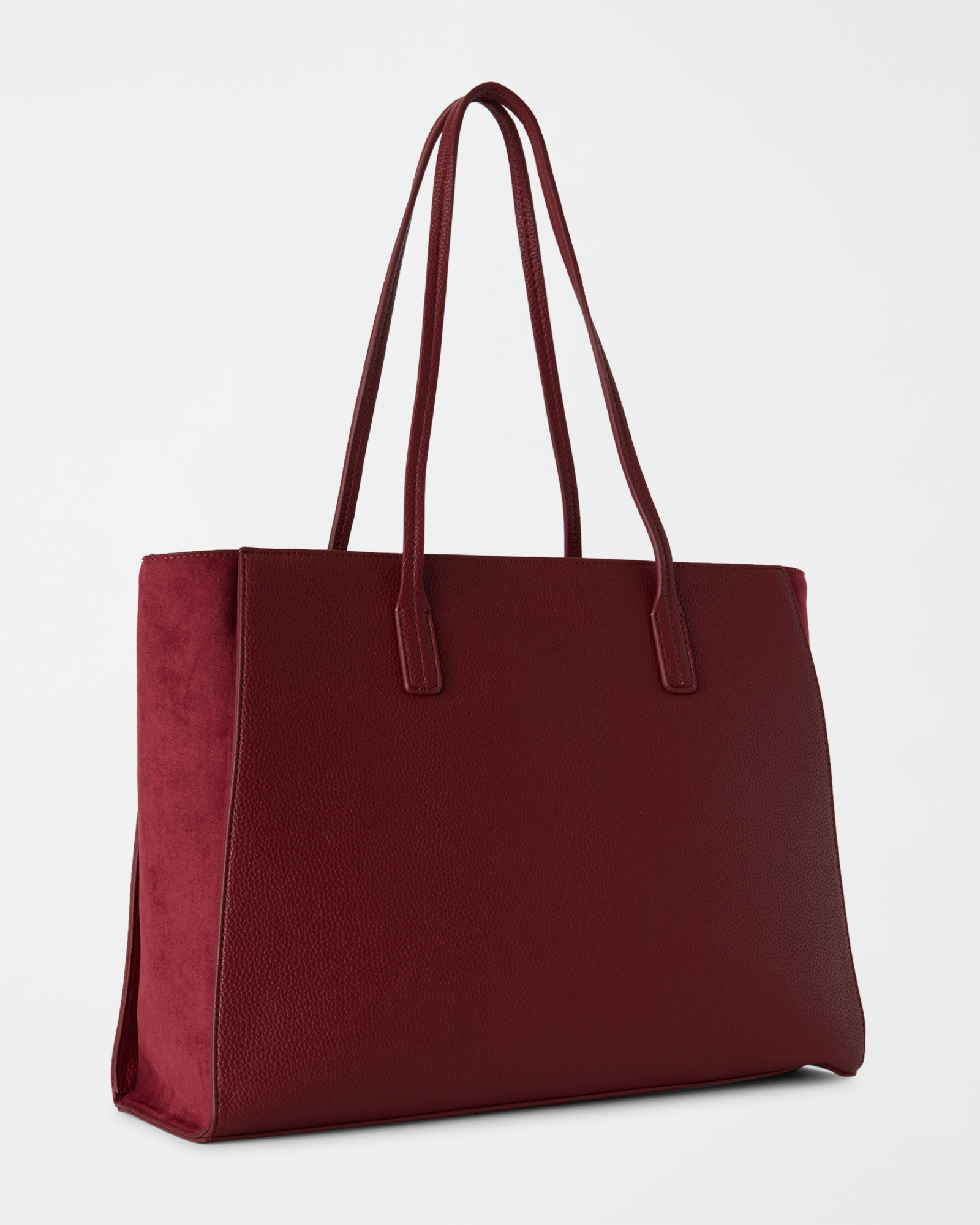 Shopping bag Donna, ROSSO SCURO, large