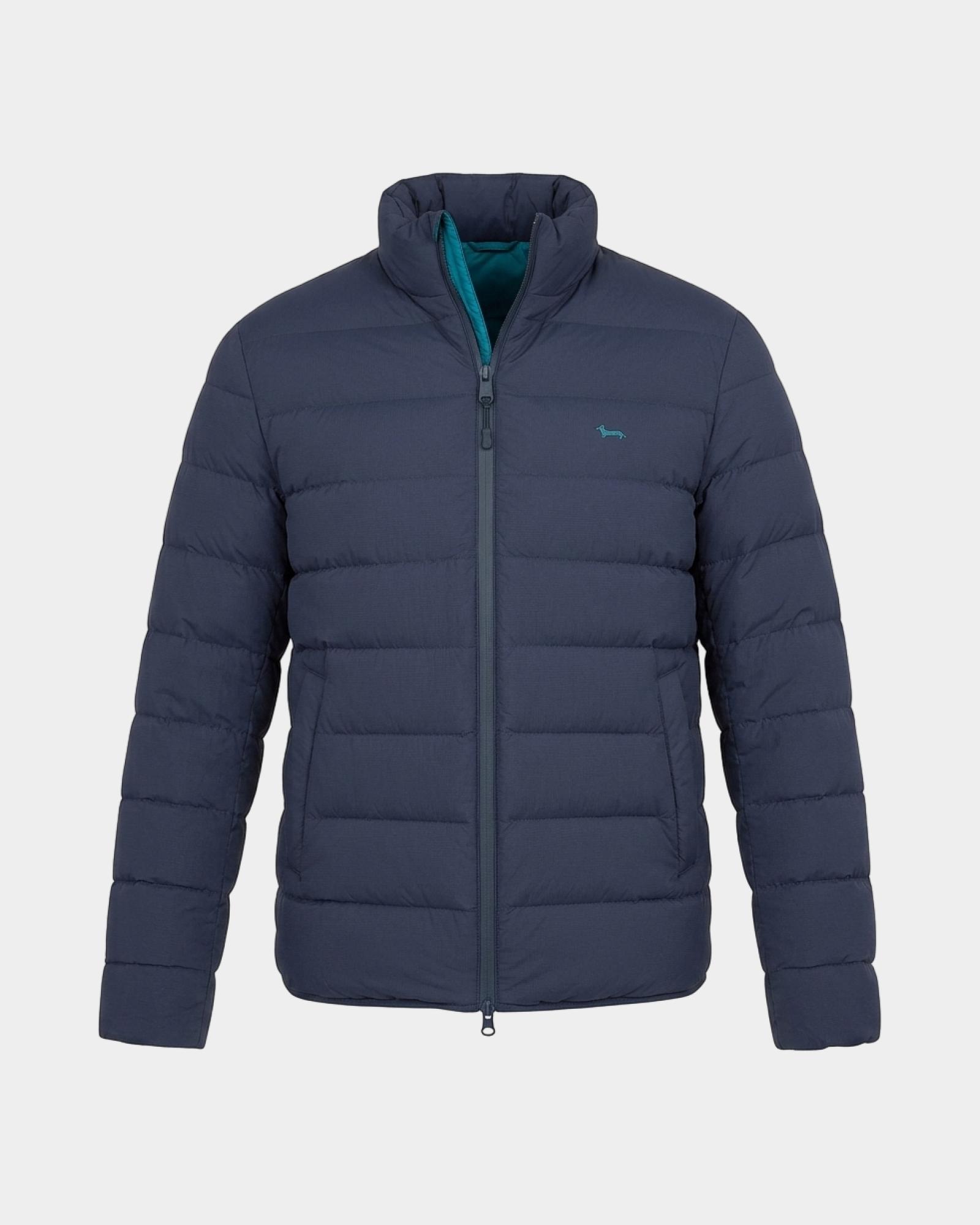 Men&rsquo;s padded bomber jacket in ripstop nylon, NAVY BLUE, large