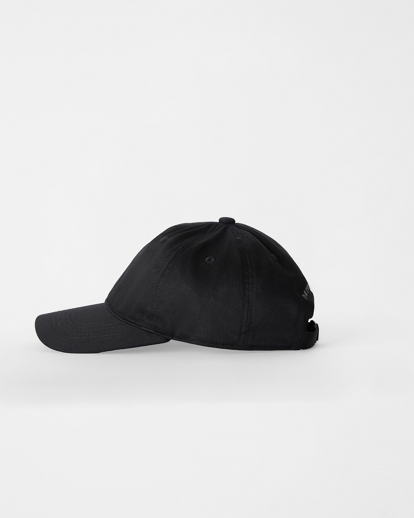 Men's baseball cap in cotton twill with embroidered dachshund, BLACK, large