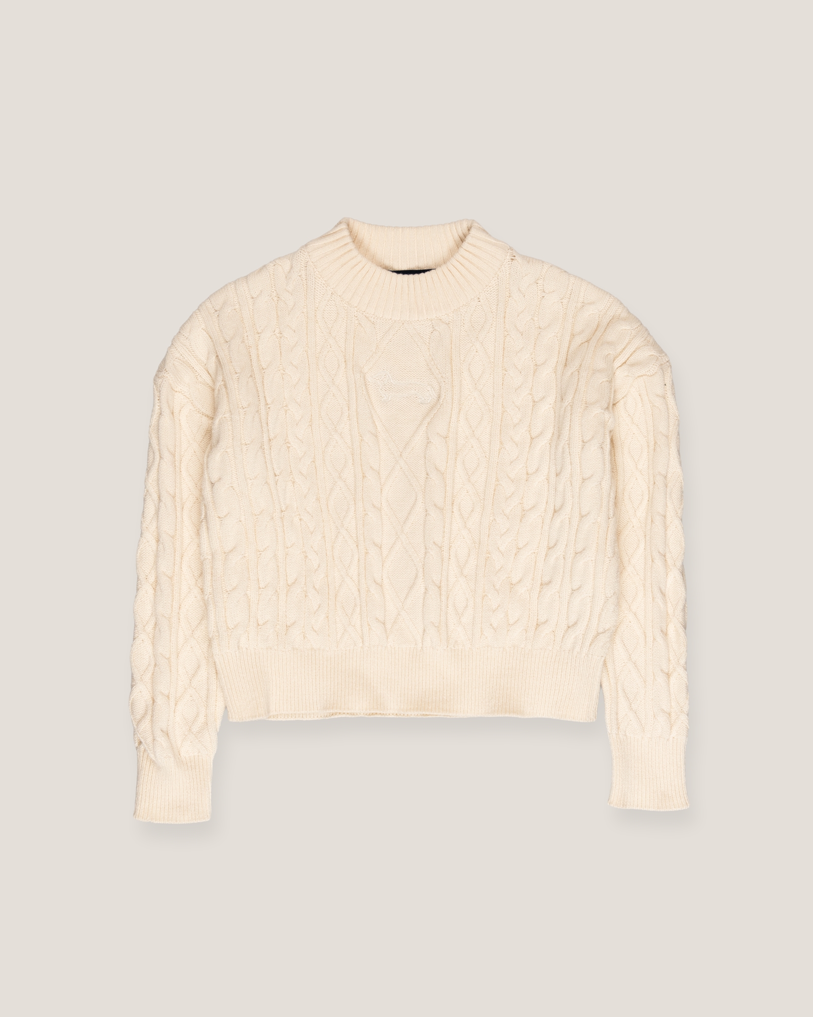 Jersey con trenzas y rombos