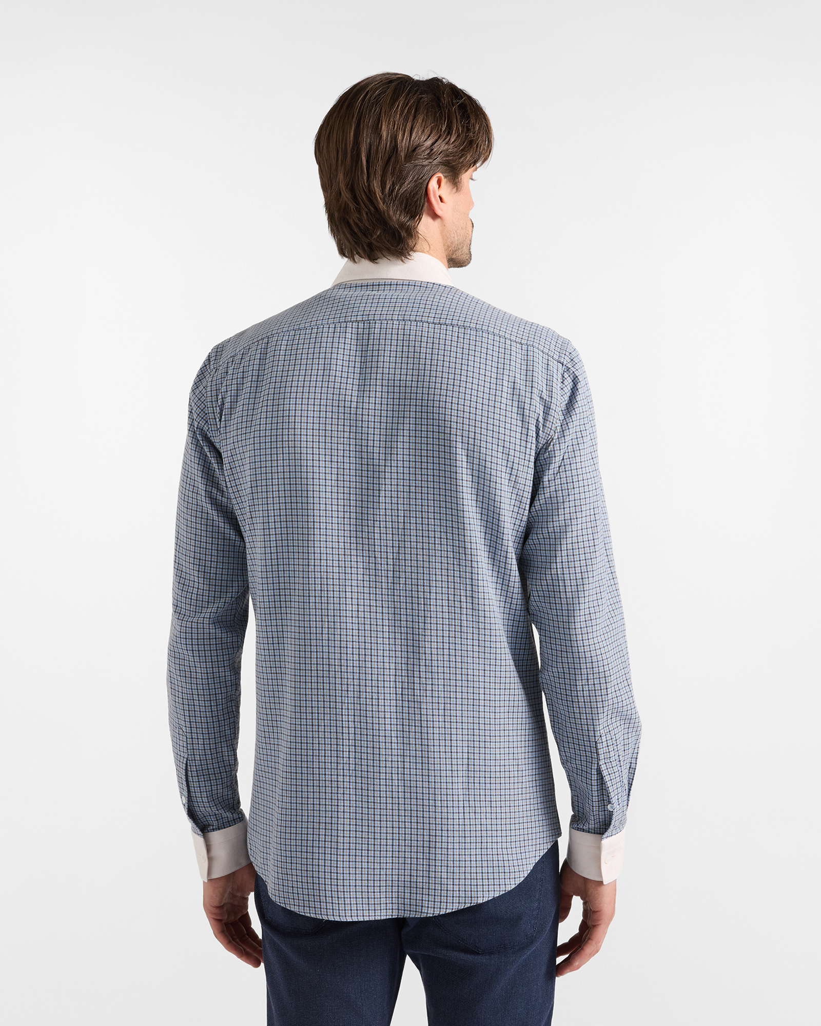 Harmont & Blaine Herrenhemd &bdquo;Capsule Qualit&agrave; a Colori&ldquo; aus Baumwollflanell Mikrokaromuster, HELLBLAU, large