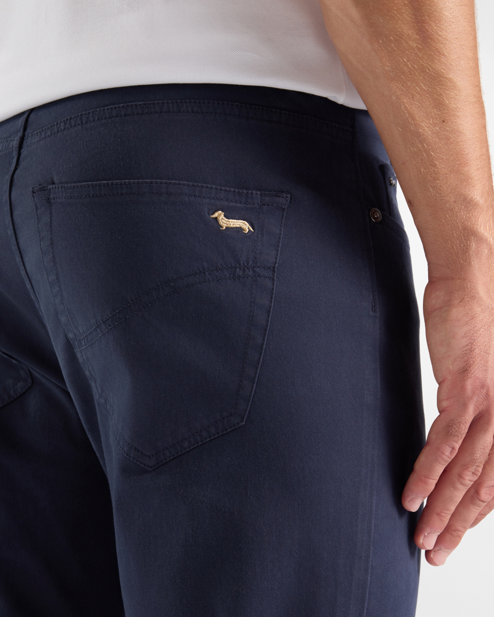 5-Pocket-Jeans f&uuml;r Herren aus Stretch-Baumwolle mit schmaler Passform, MARINEBLAU, large