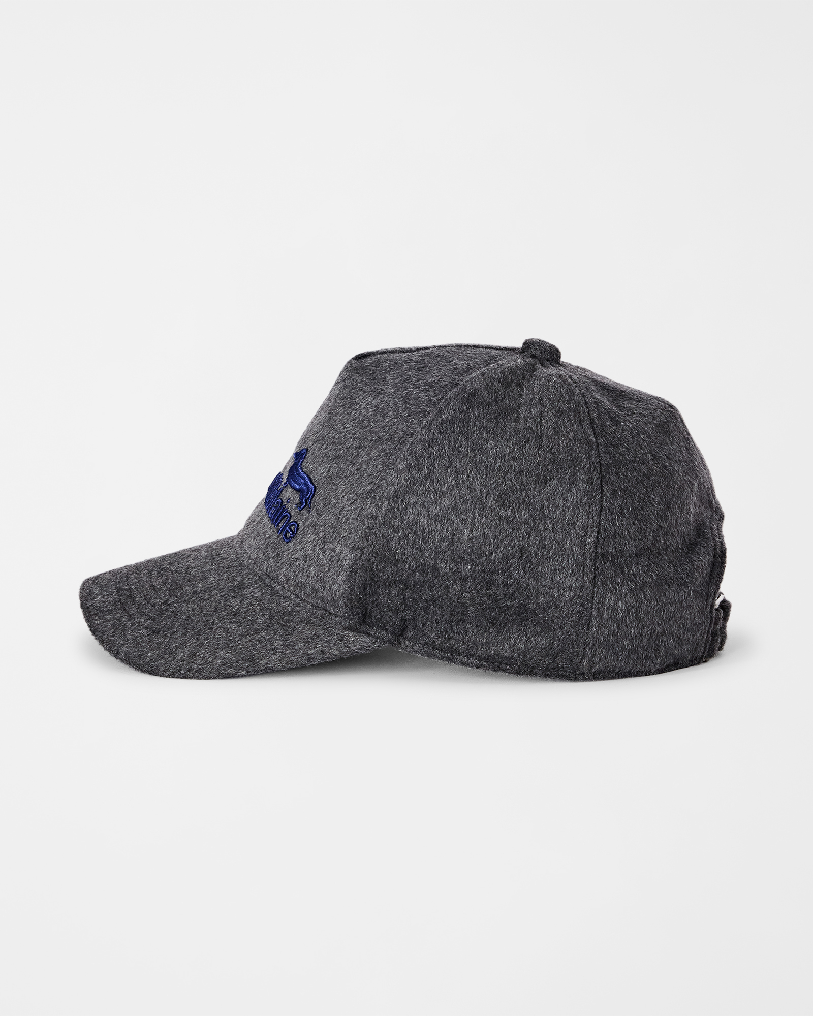 Wool baseball cap with contrasting visor., GRAY, large