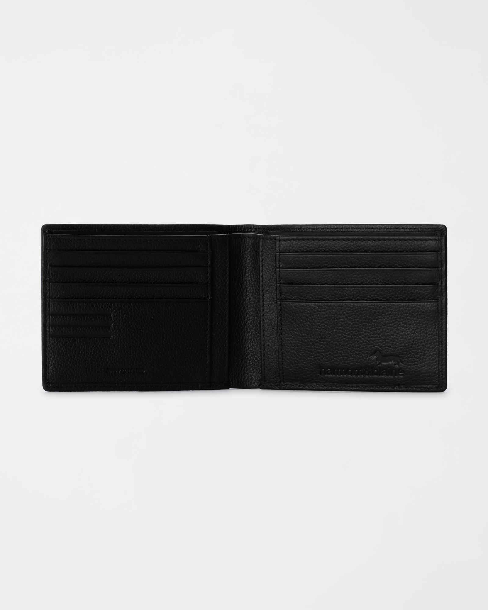 Men&rsquo;s Genuine Leather Wallet with All-Over Dachshund Design, BLACK, large