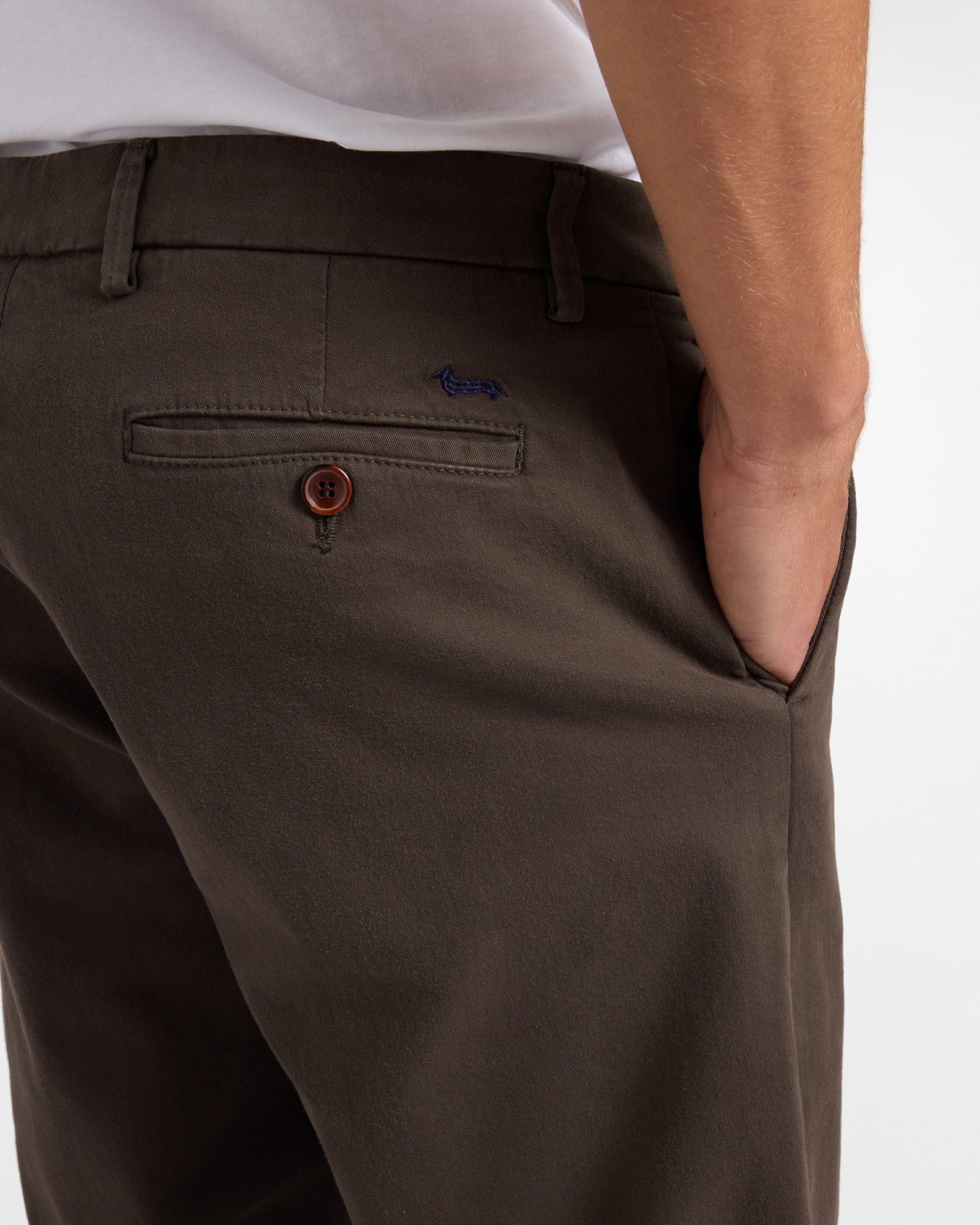 Chino-Hose f&uuml;r Herren, lockere Passform, DUNKELBRAUN, large