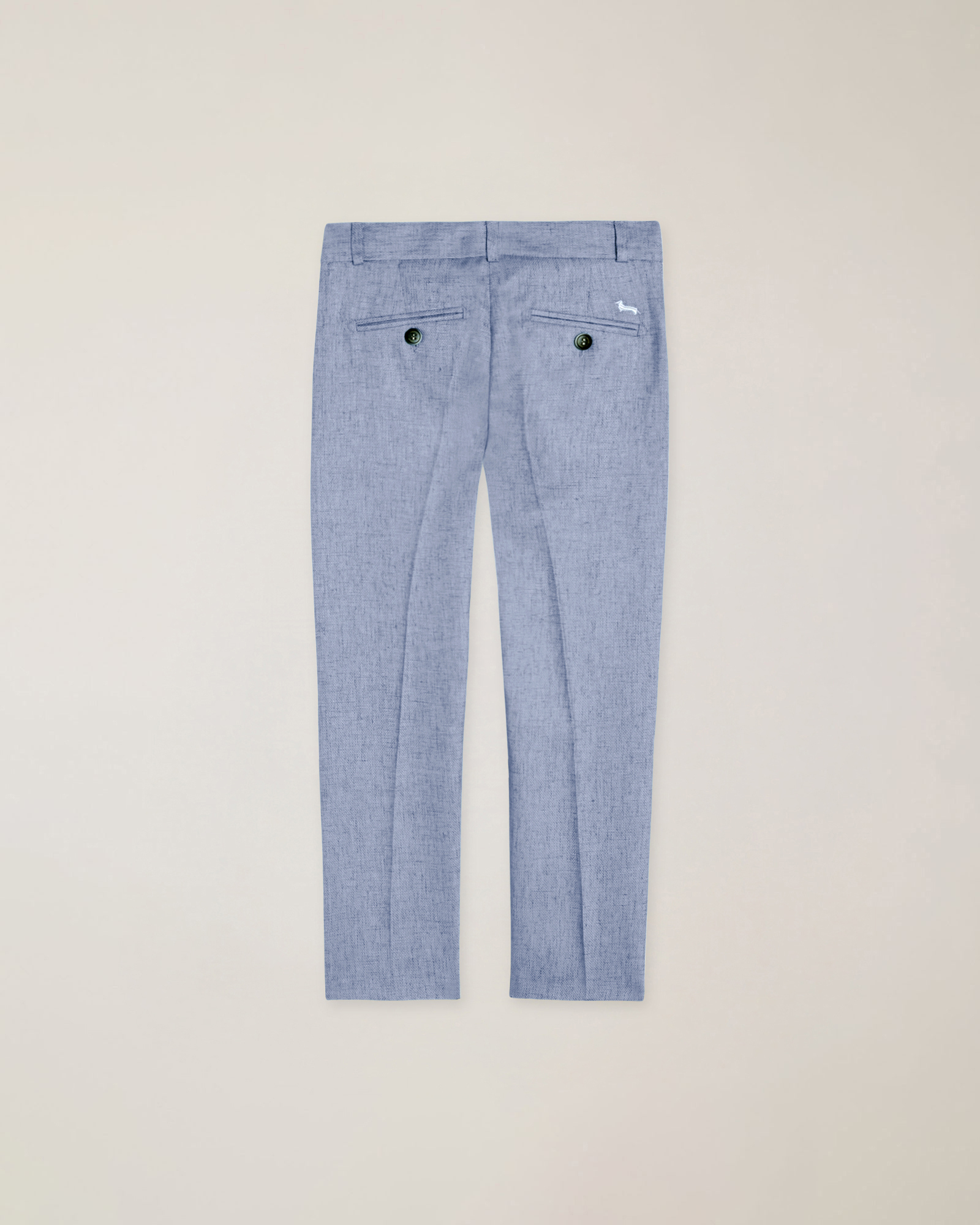Pantalone tasca america con ricamo logo, Cielo, large
