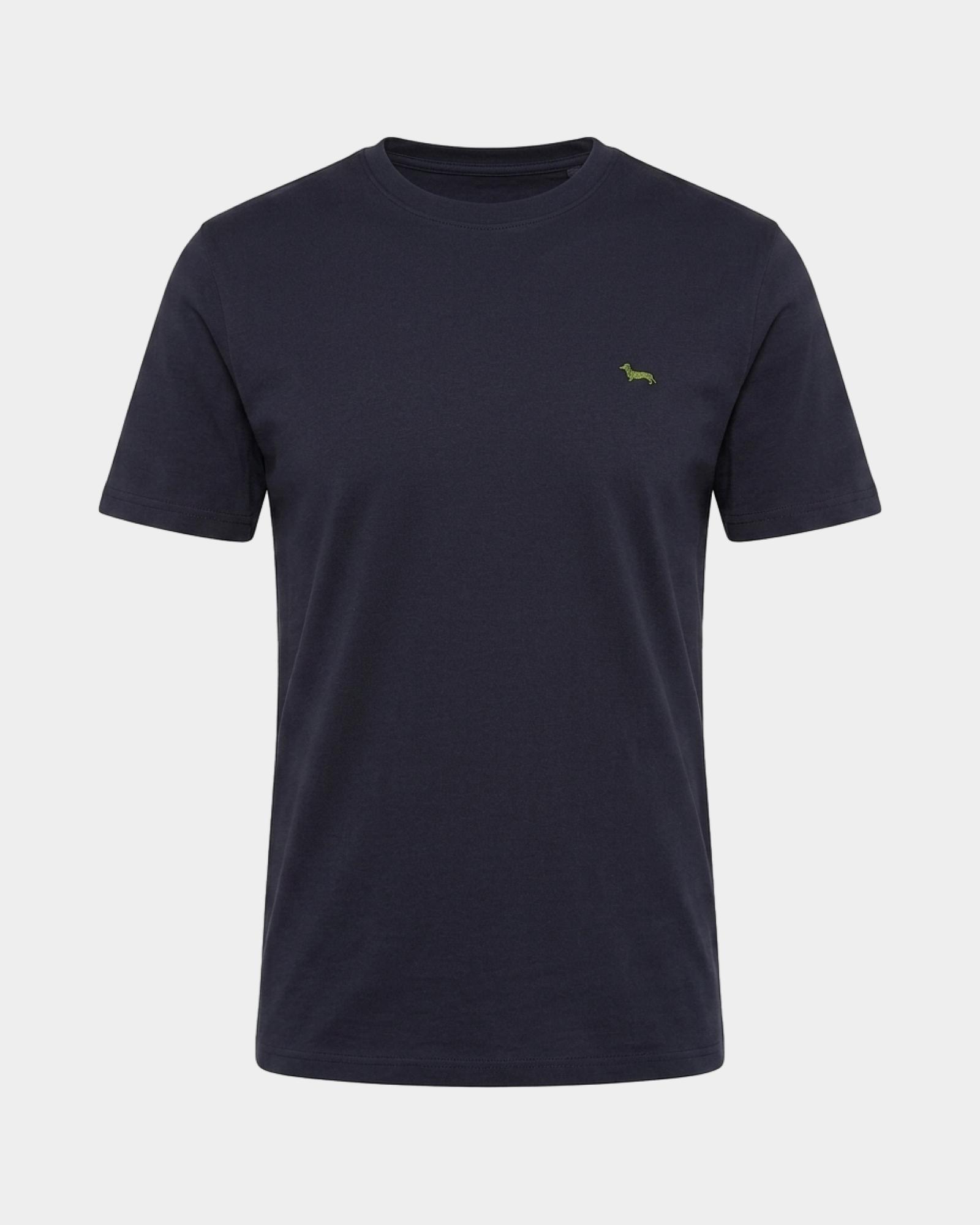 Men's narrow-fit  T-shirt in 100% pure cotton, BLACK, large