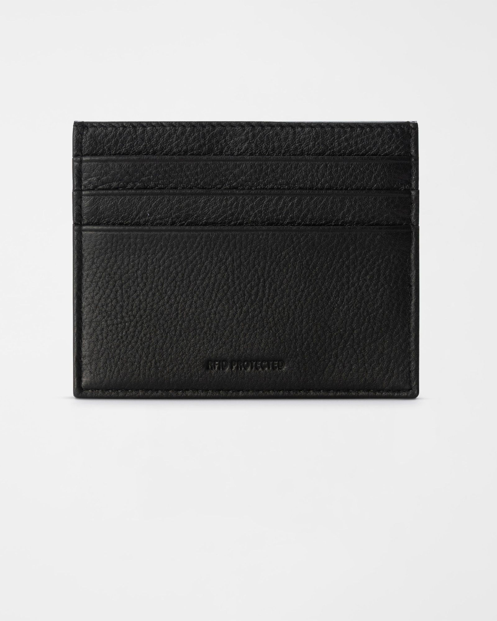 Men&rsquo;s card holder in genuine leather, BLACK, large