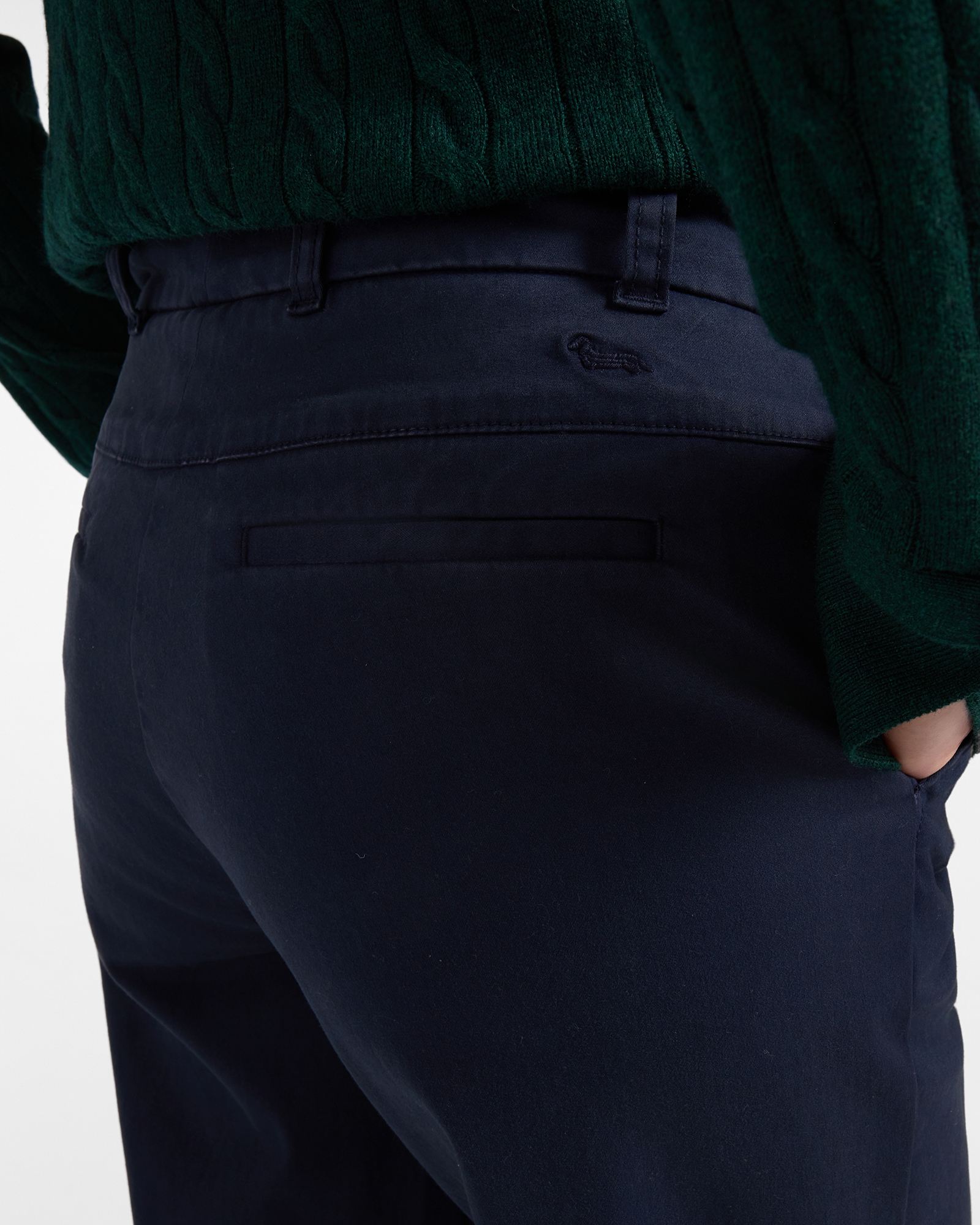 Pantalone Chino Donna in cotone stretch, BLU NAVY, large