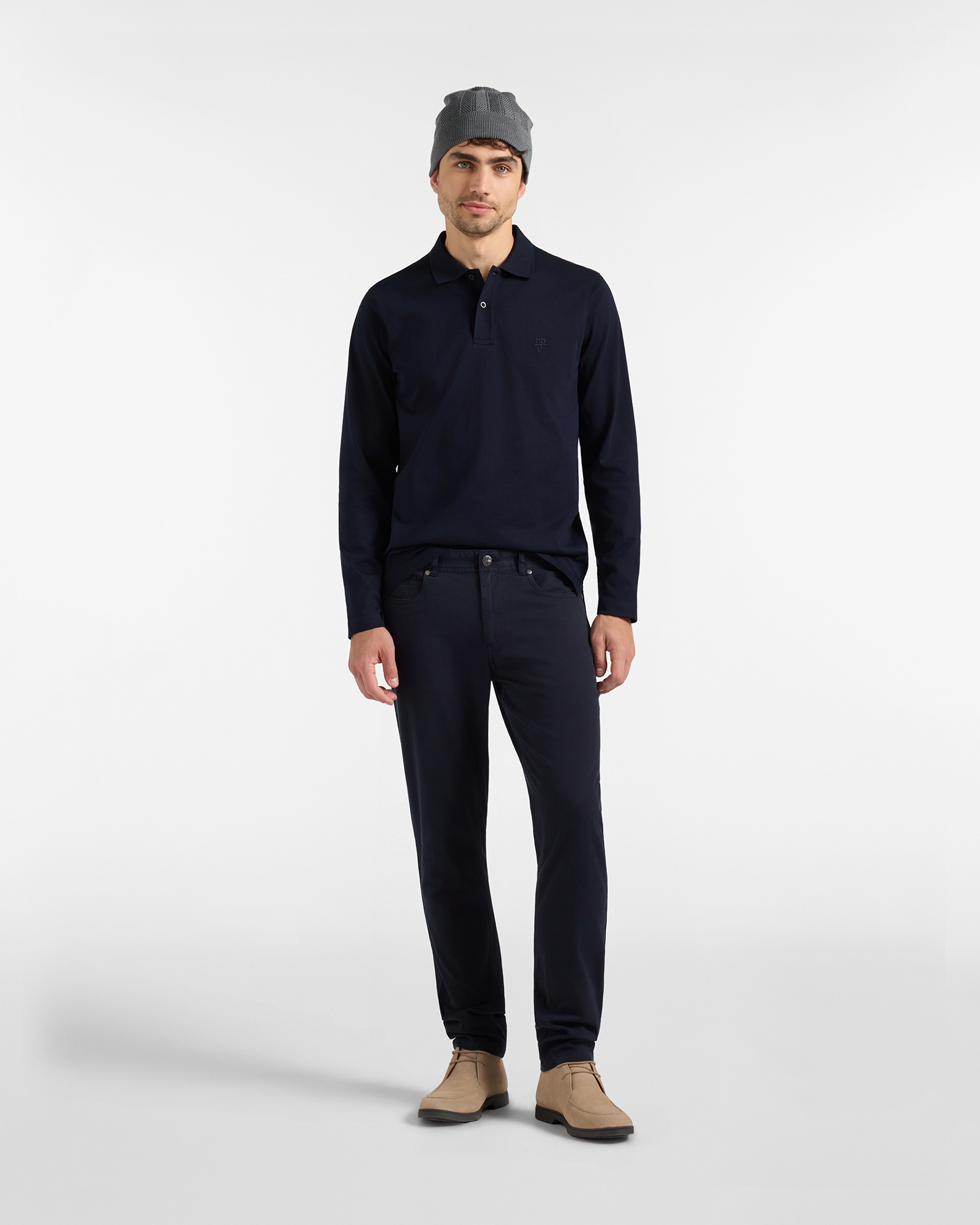 5TK GABARDINE TEX &Eacute;TROITE, BLEU FONC&Eacute;, large