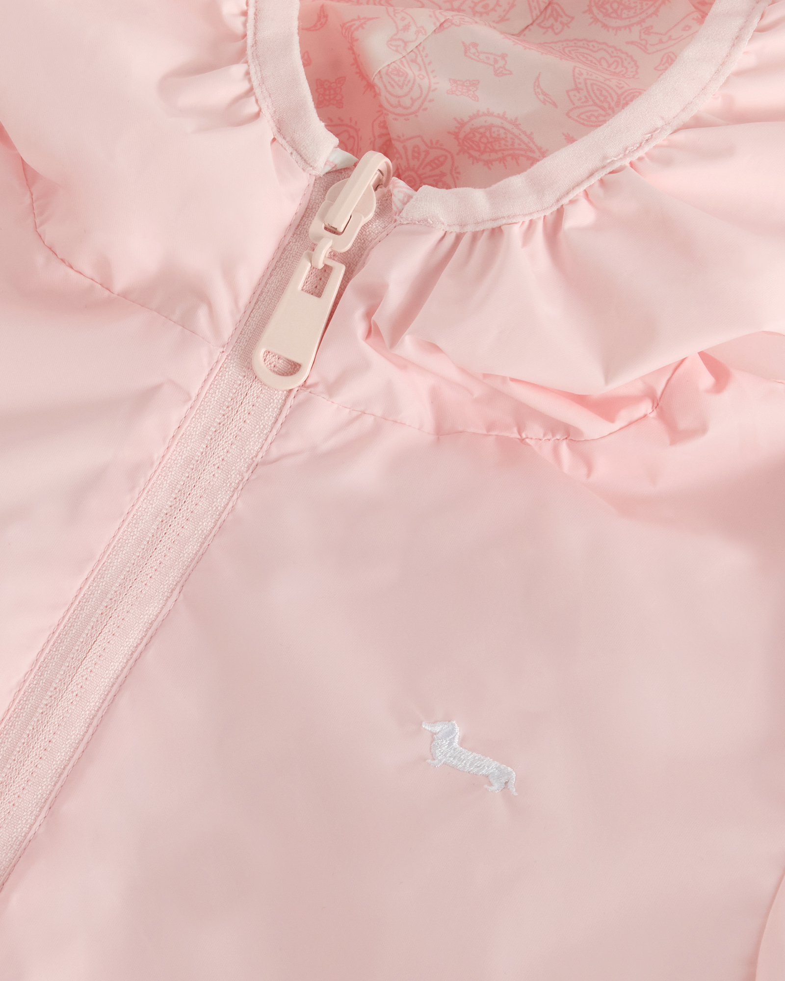 Giubbino nylon double face con cappuccio, Rosa, large