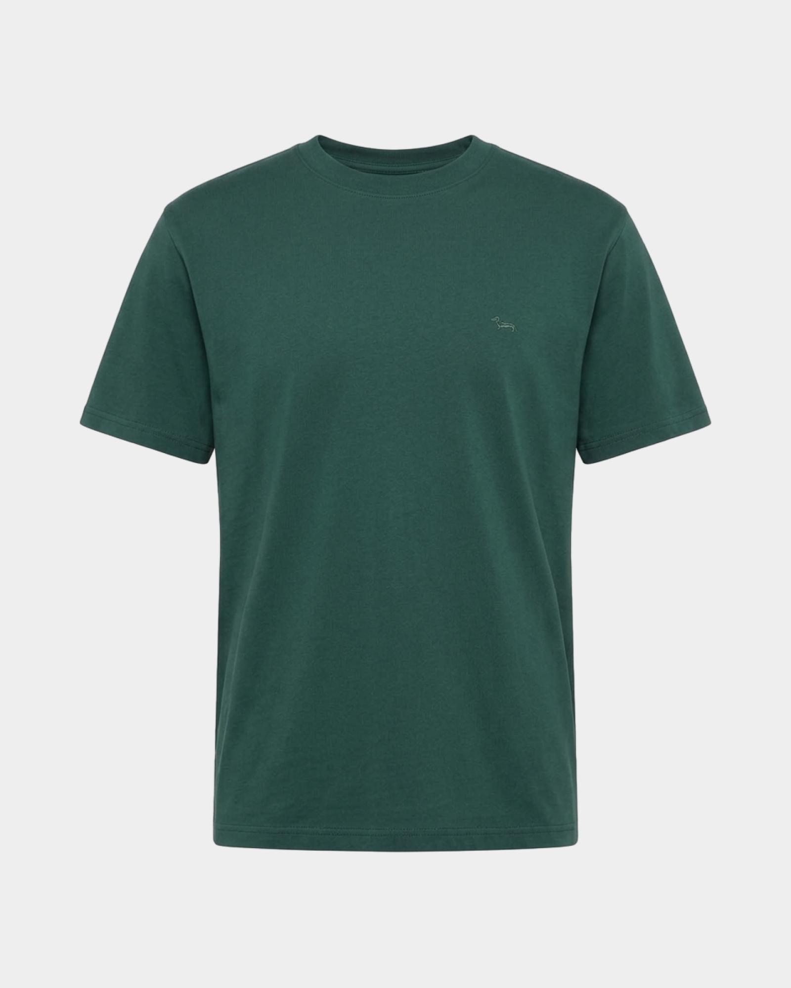 Men's relaxed-fit T-shirt in 100% pure cotton, BOTTLE GREEN, large