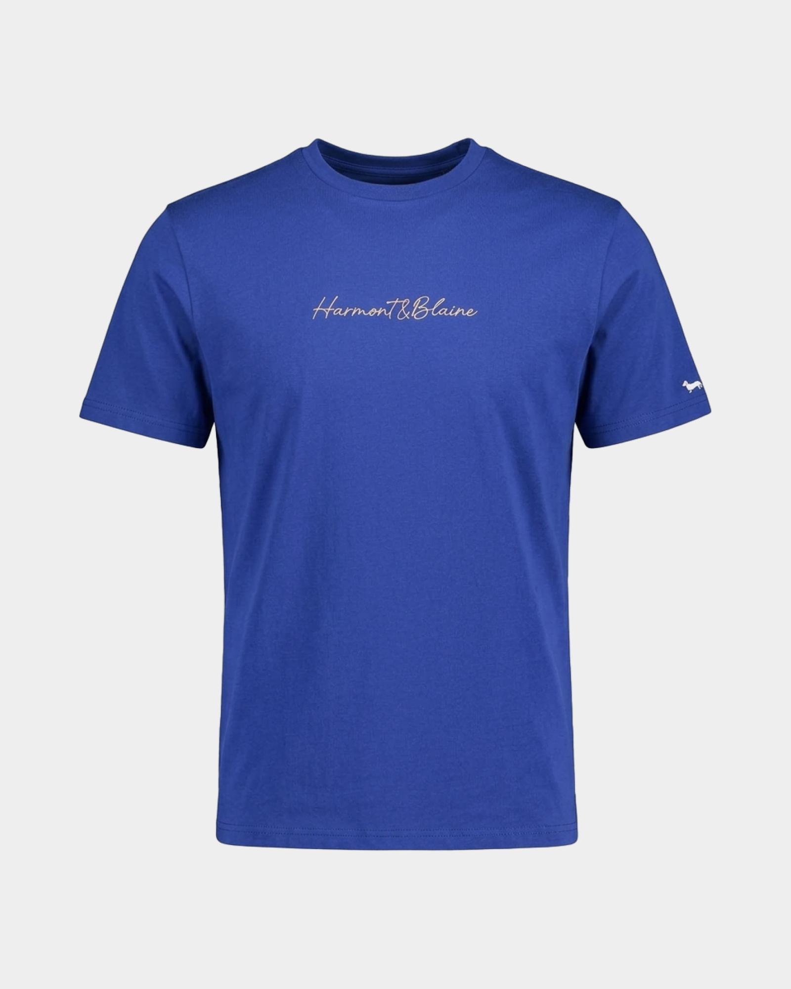 Camiseta de hombre de 100 % puro algod&oacute;n de corte regular, AZUL EL&Eacute;CTRICO, large