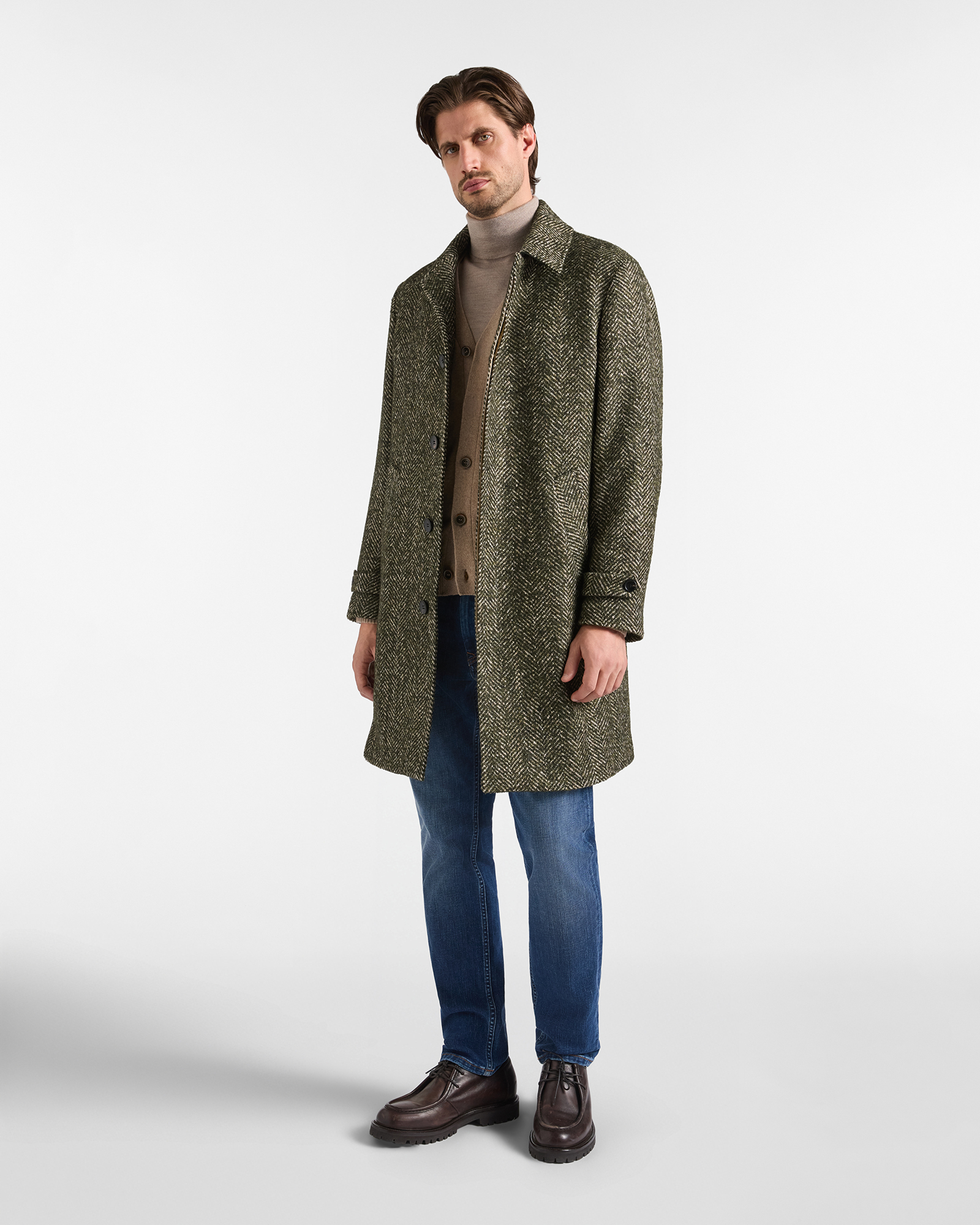 Men&rsquo;s Sport  Wool-Blend Coat &ndash; Capsule Qualit&agrave; a Colori, SPORT GREEN, large
