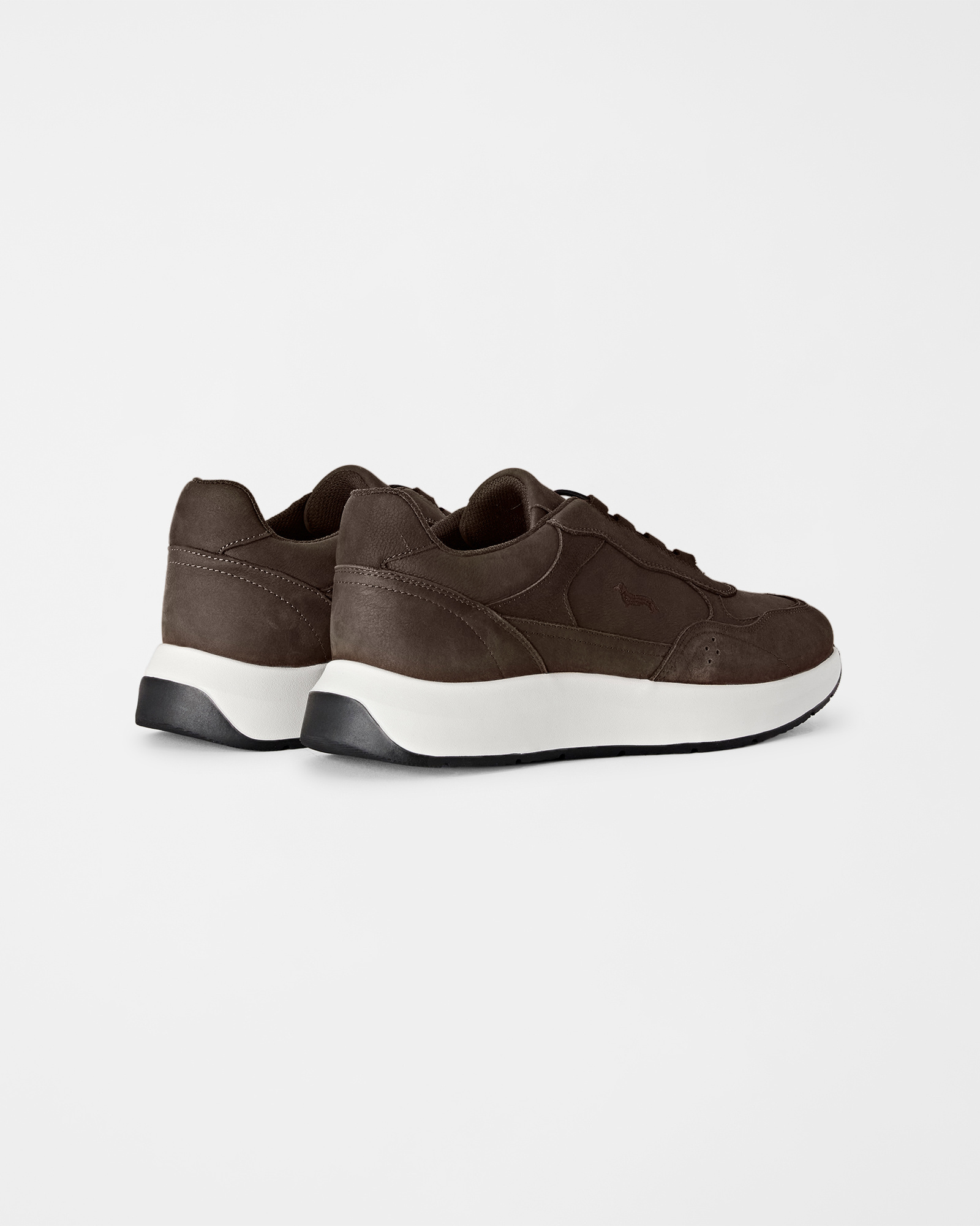 Baskets slip-on homme en nubuck avec semelle en EVA, BRUN FONC&Eacute;, large