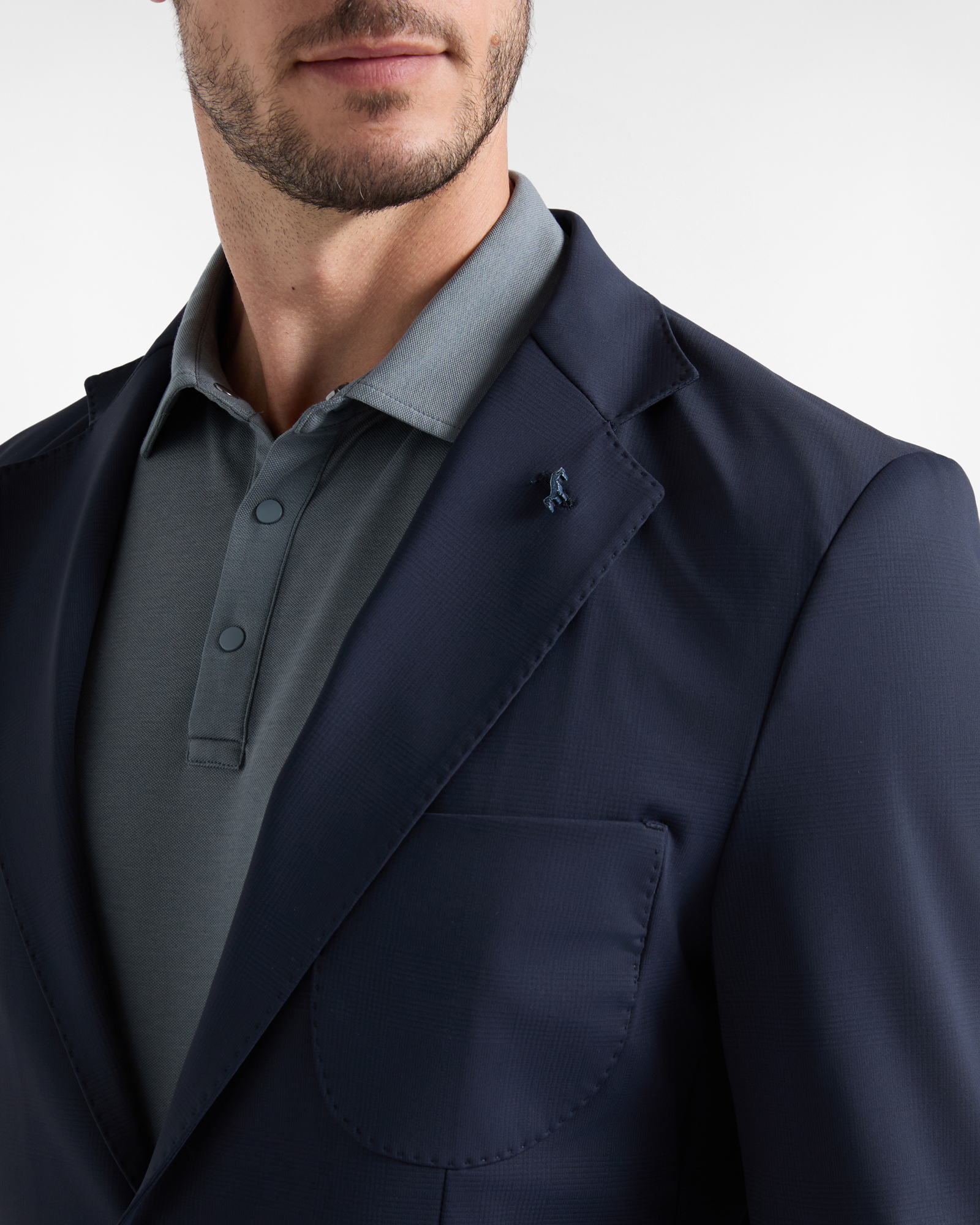 Cardigan Jacket da uomo destrutturata Made in Italy, BLU MARINE, large