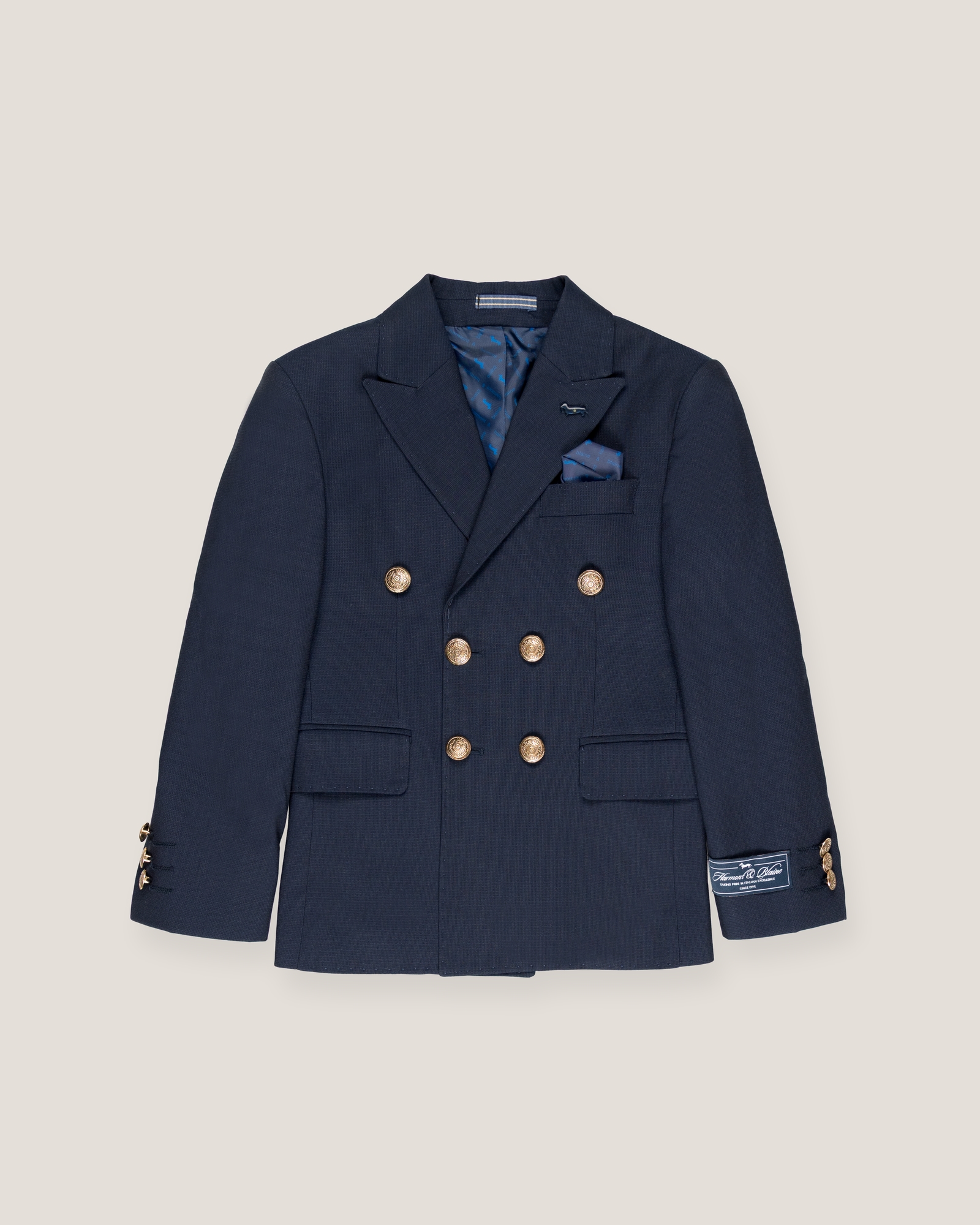 Blazer cruzado con botones dorados
