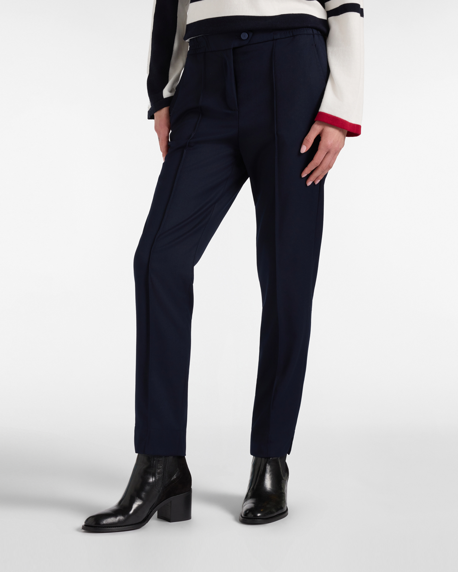 Pantalone Chino Donna blu Made in Italy