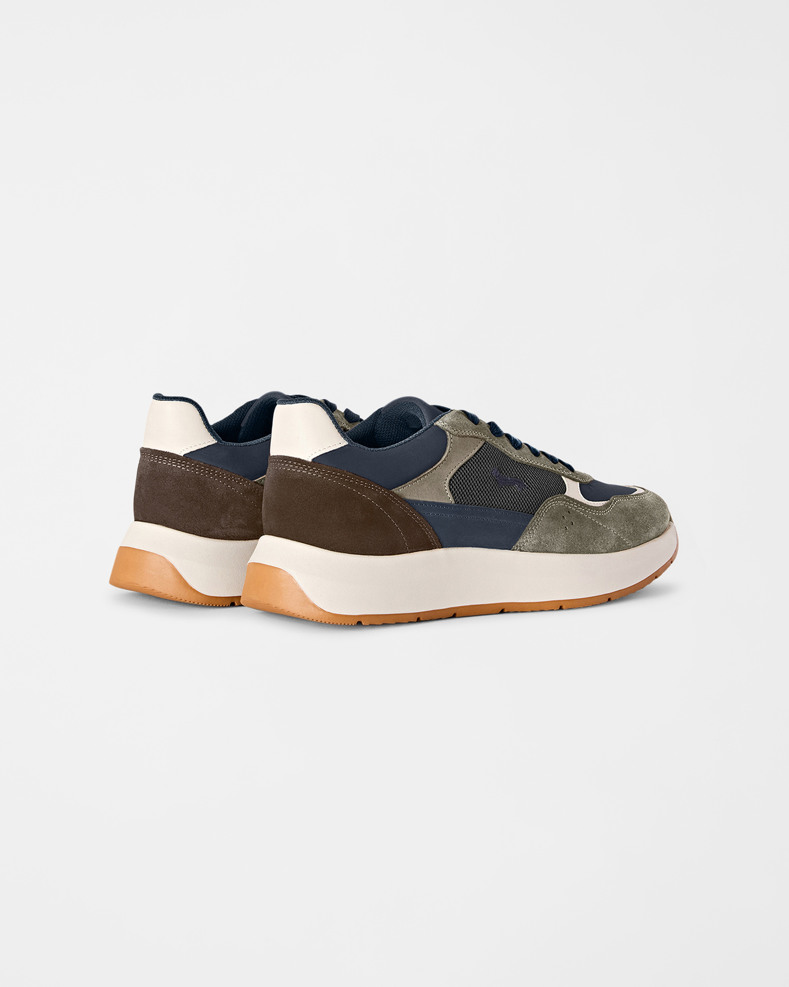 Sneakers homme Urban Comfort en daim et mesh, BEIGE - BLEU, large