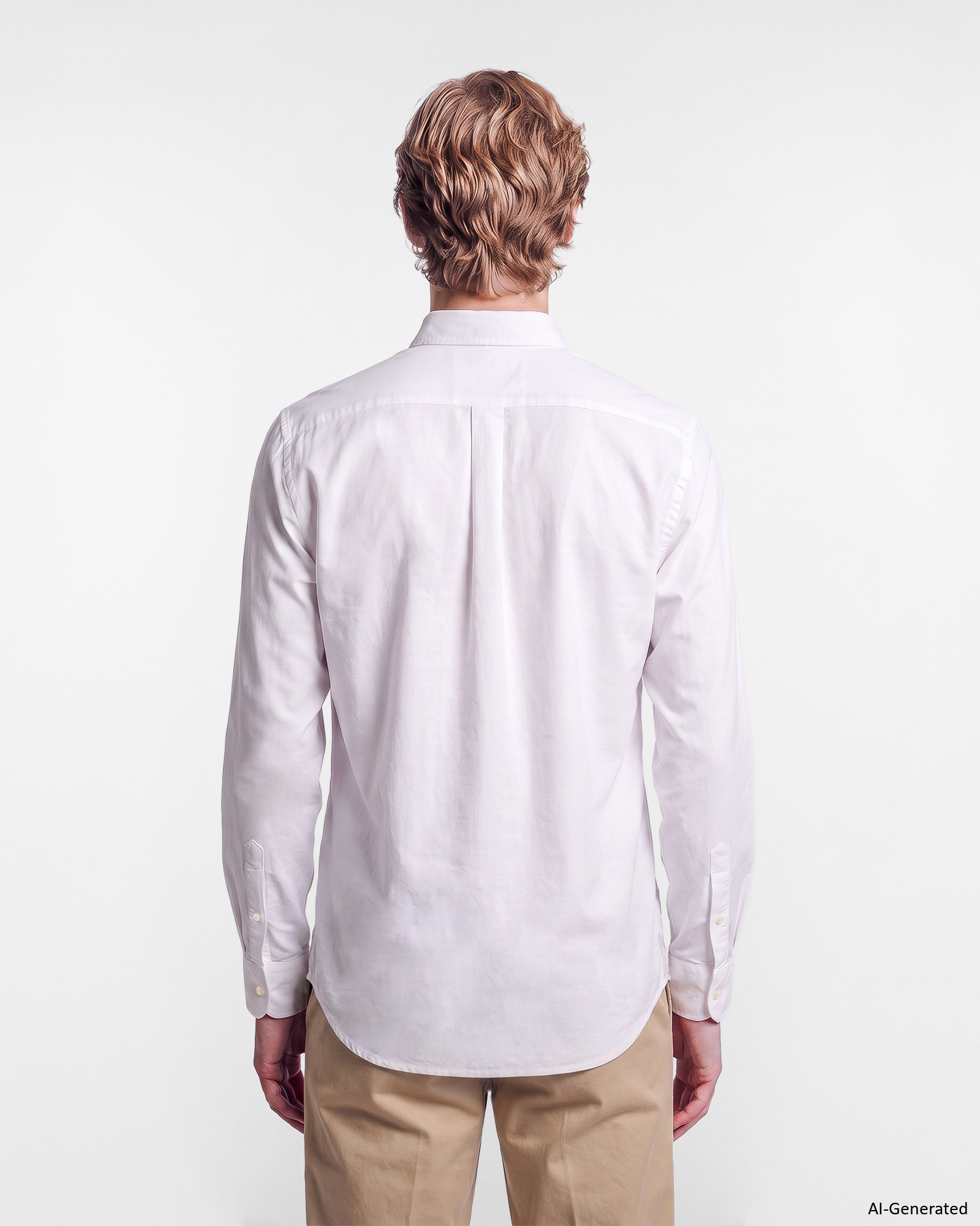 Camicia Uomo Regular Fit in Oxford Tinto Filo, BIANCO, large